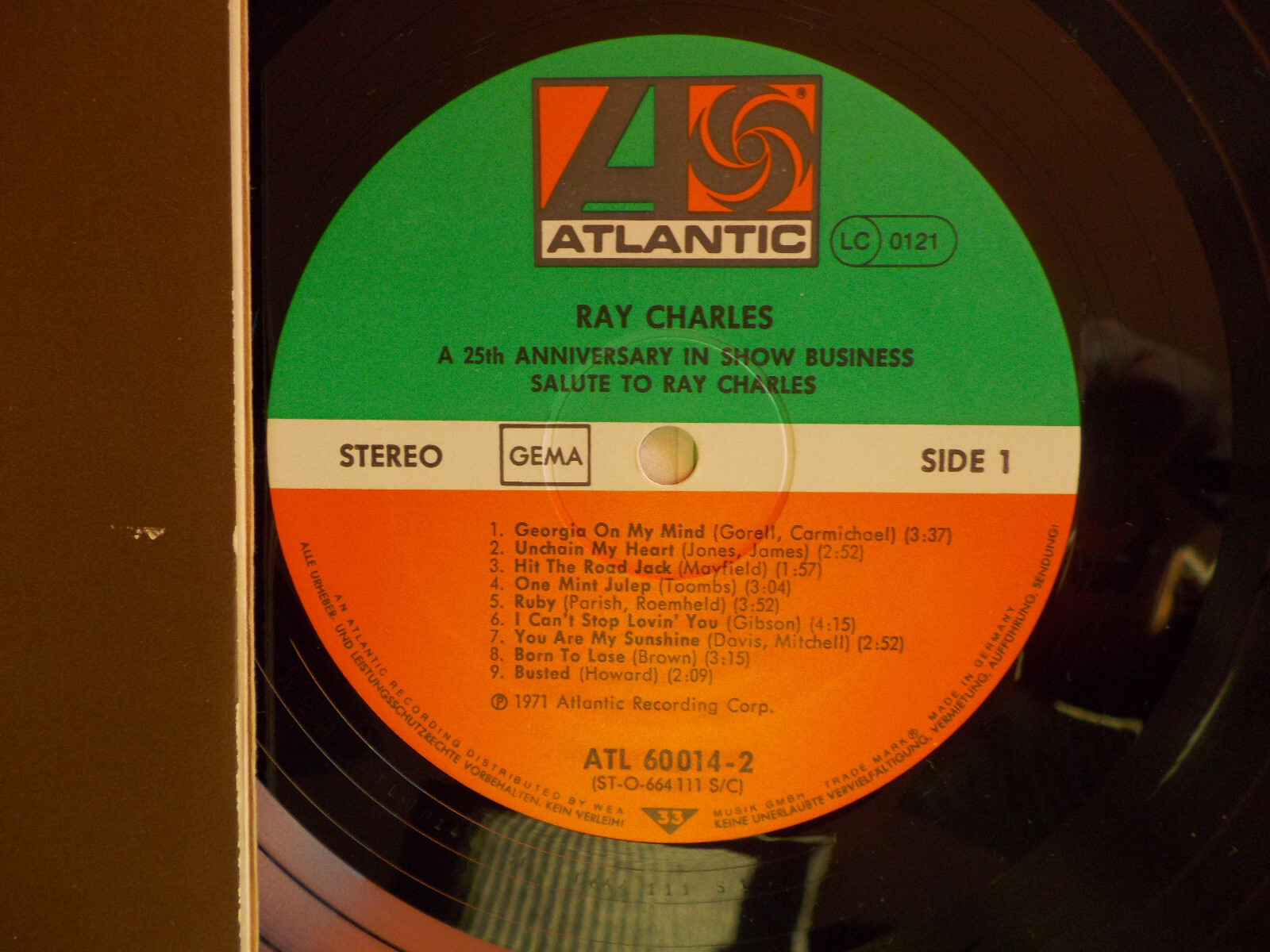 Ray Charles – A 25th Anniversary in Show Business: Salute to Ray Charles (Doppel-LP, 1971), Bild 2