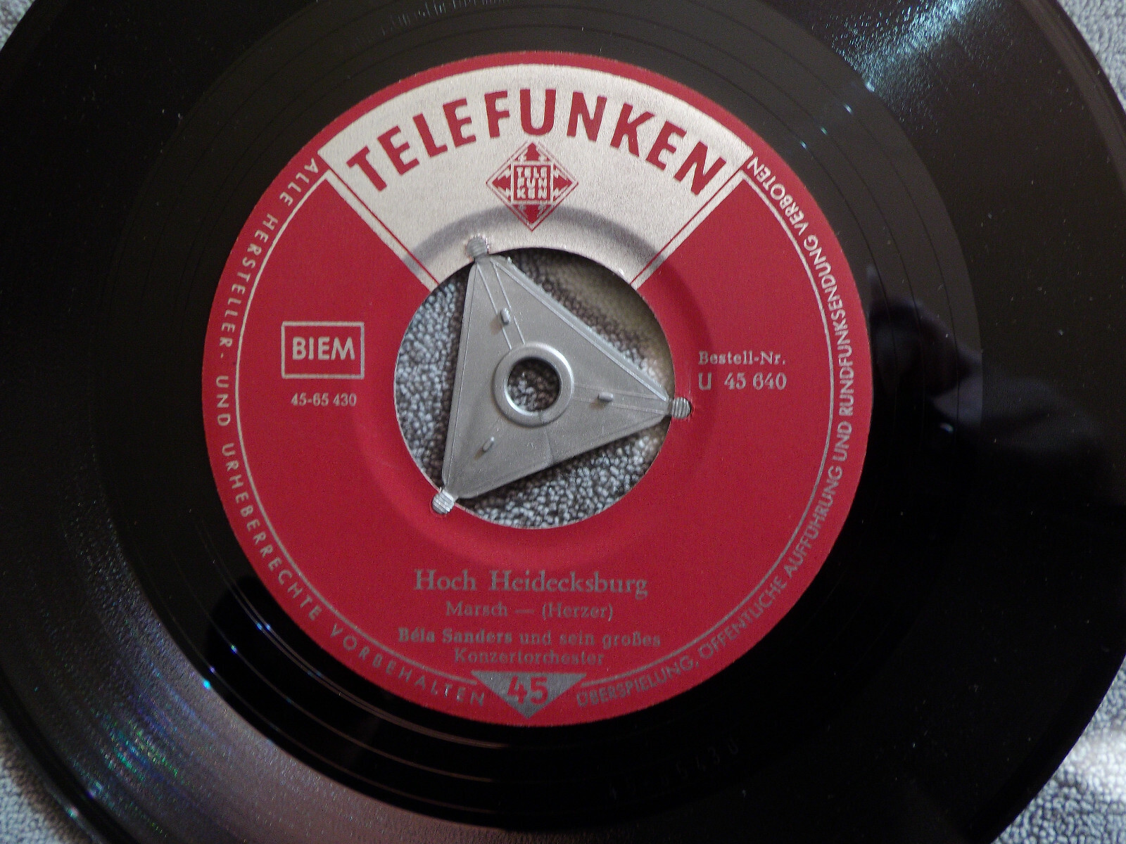 Bela Sanders – Hoch Heidecksburg / Unter dem Sternenbanner (Telefunken, 7″-Single)