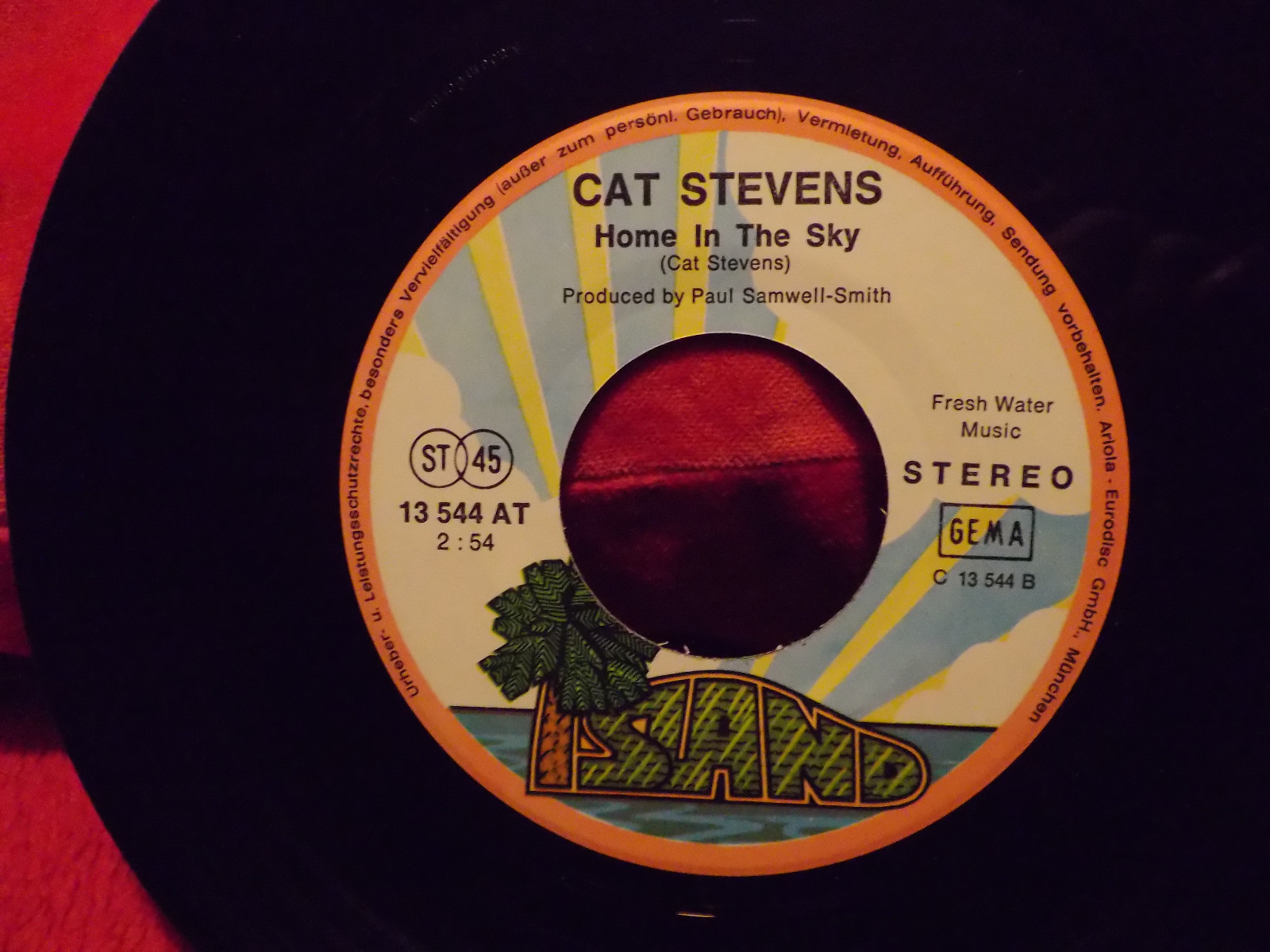 Cat Stevens – Another Saturday Night / Home in the Sky (7″-Single), Bild 2