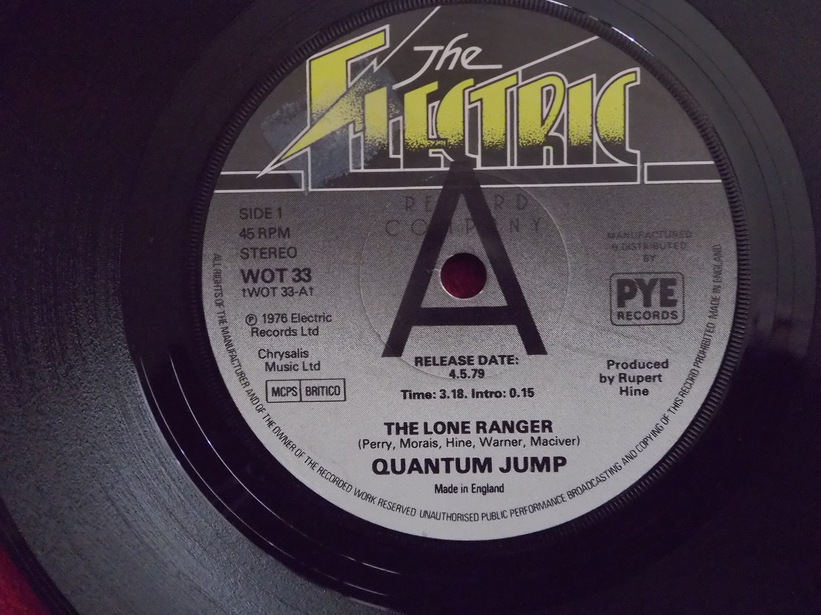 Quantum Jump – The lone ranger / The seance (Single, 7″, 1977)
