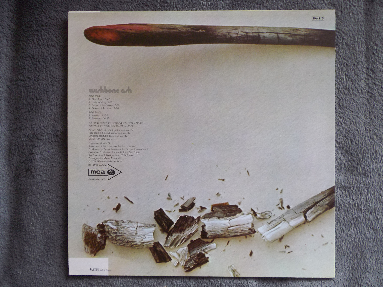 Wishbone Ash – Wishbone Ash, LP, MCA Records, Frankreich 1978, Bild 2