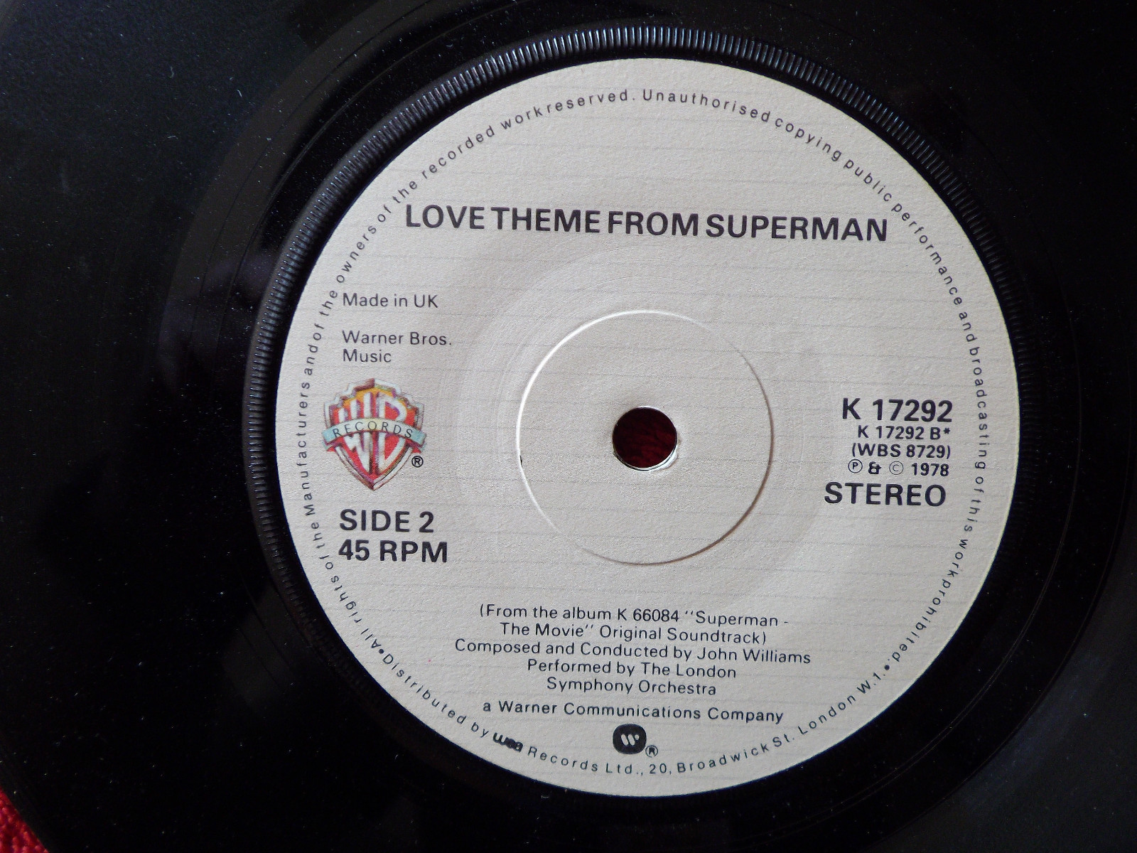 The London Symphony Orchestra – Theme from Superman / Love Theme from Superman (Single), Bild 2