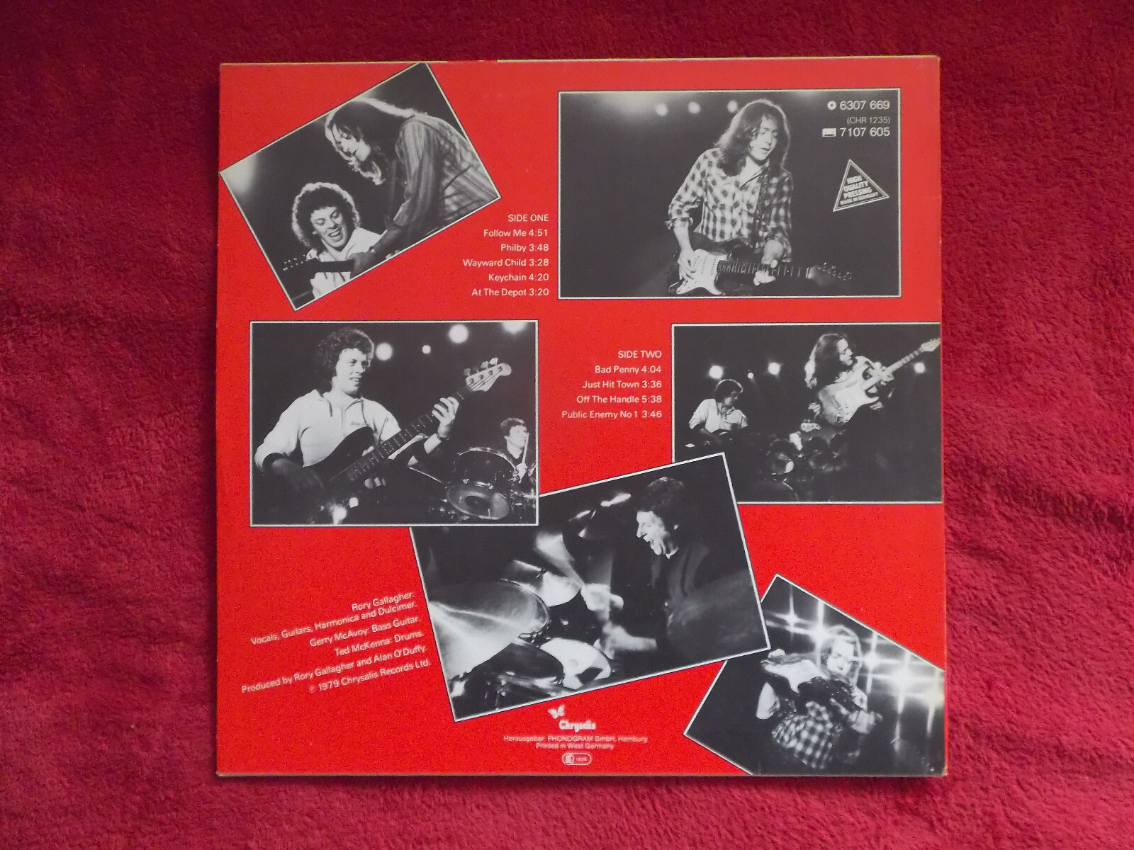 Rory Gallagher – Top Priority (LP, Chrysalis Records, Deutschland, 1979), Bild 4
