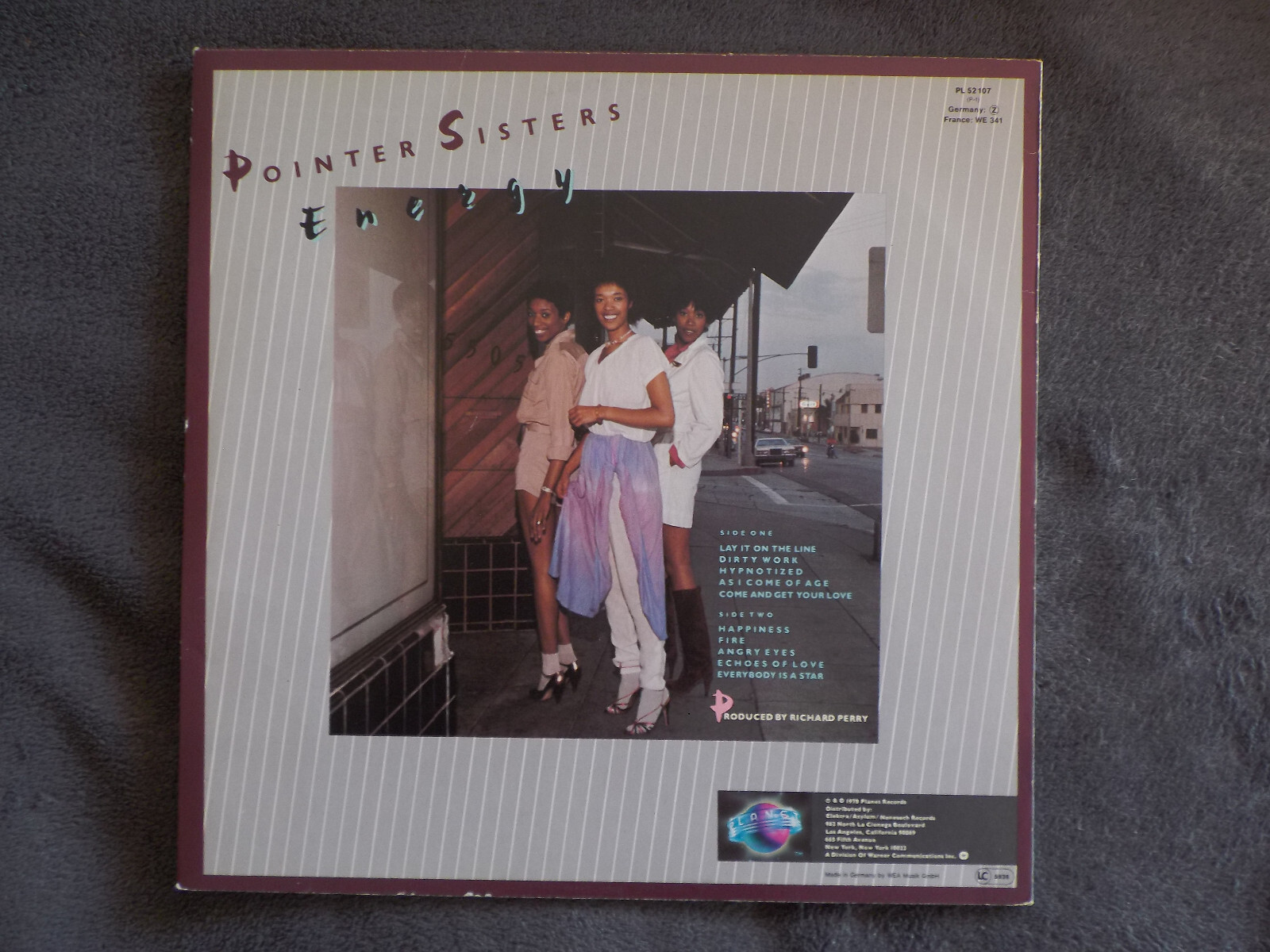 Pointer Sisters – Energy (LP, Planet Records, PL 52 107, Deutschland, 1981), Bild 4