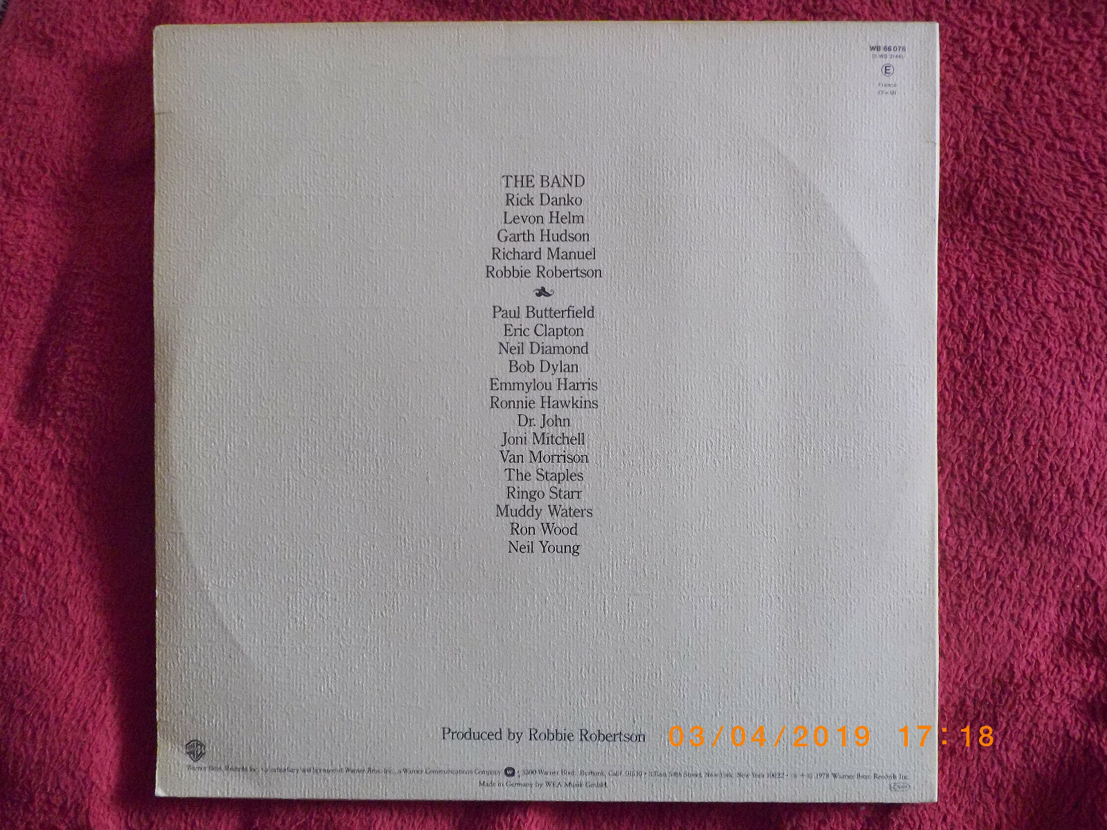 The Band – The Last Waltz | Warner Bros. Records, WB 66 076, 3-LP, 1978, Bild 2