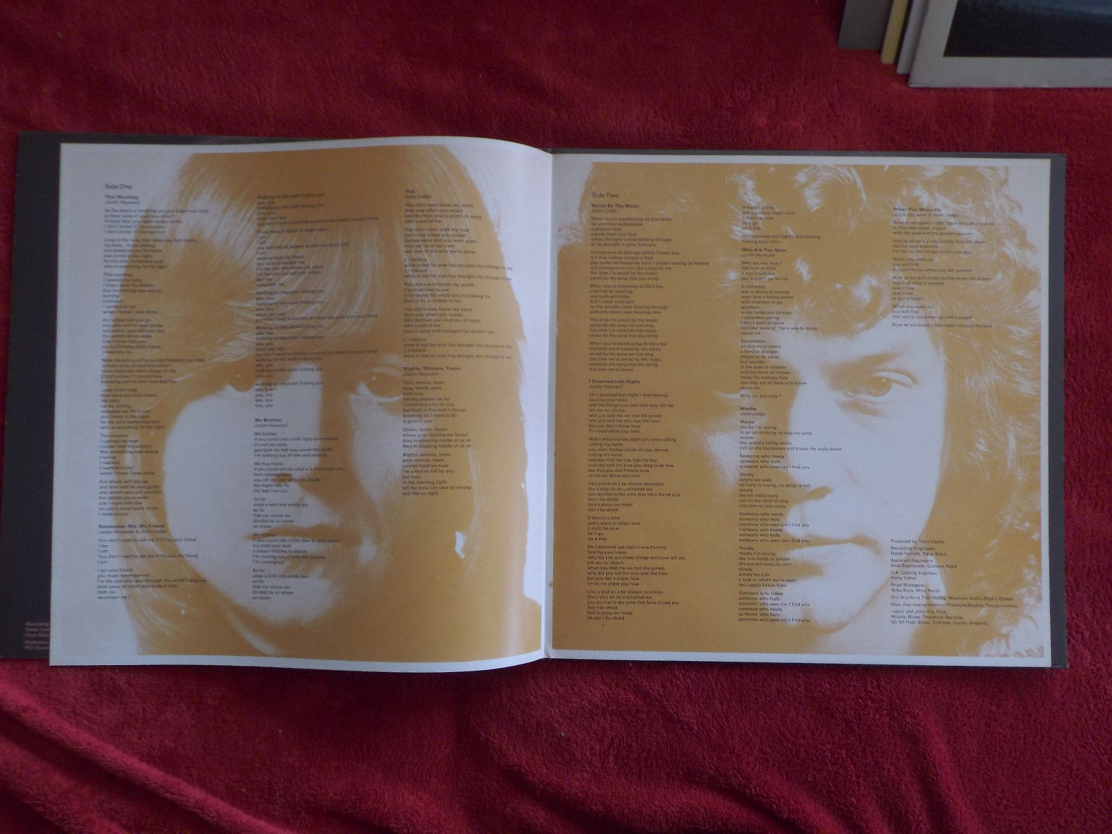 Justin Hayward & John Lodge – Blue Jays (1975, deutsche Threshold Records-LP), Bild 2
