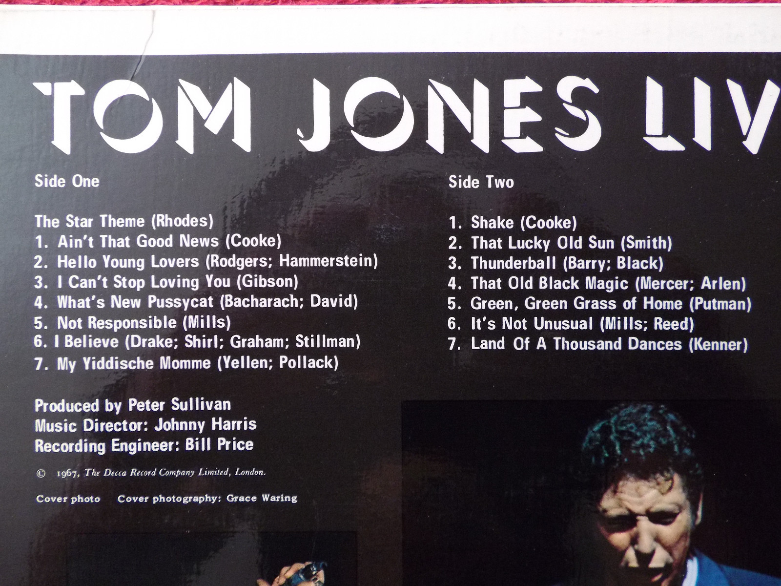 Tom Jones – Live at the Talk of the Town | Decca Records LP, Bild 4