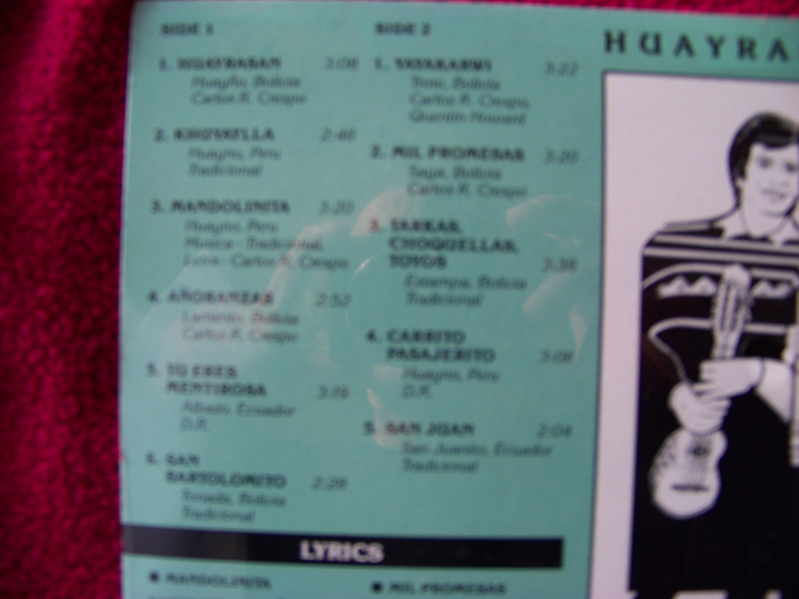 Sukay – Huayrasan (LP, Flying Fish Records, USA 1988), Bild 2