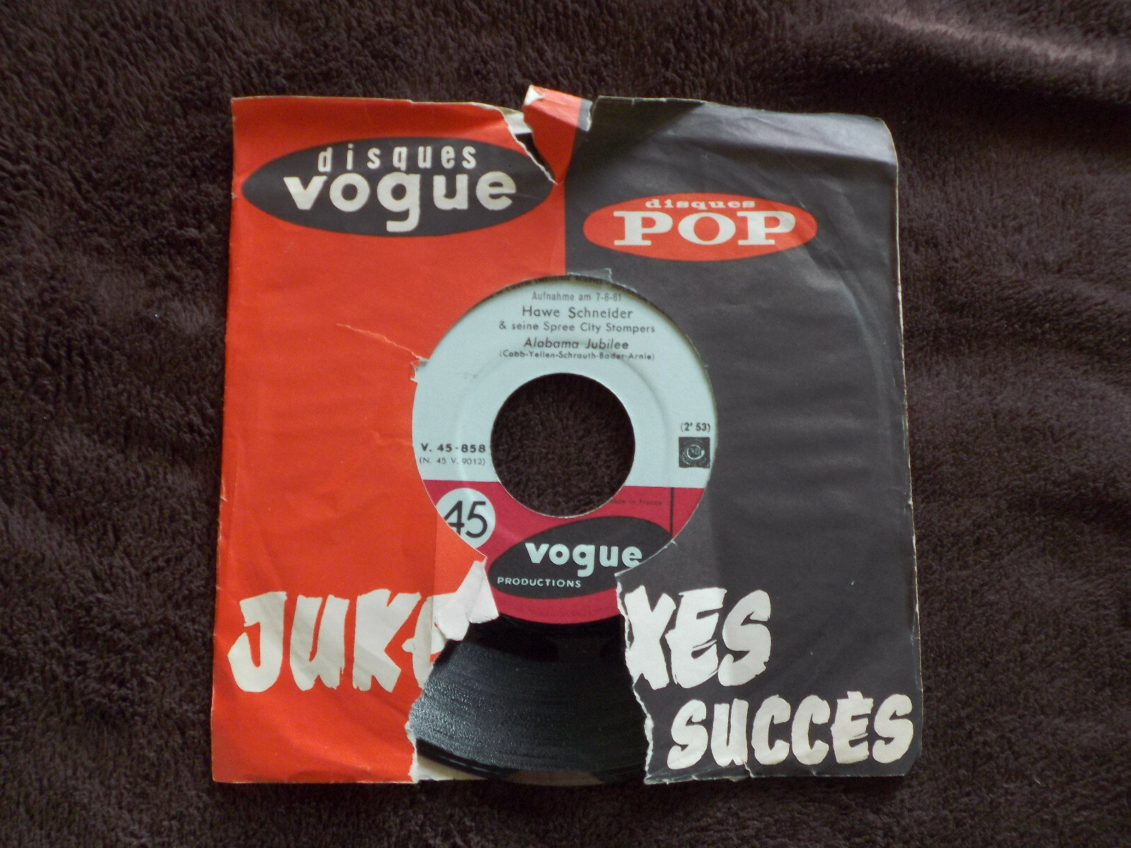 Hawe Schneider & seine Spree City Stompers – Alabama Jubilee / Bonaparte’s Retreat, Vogue Records V. 45-858