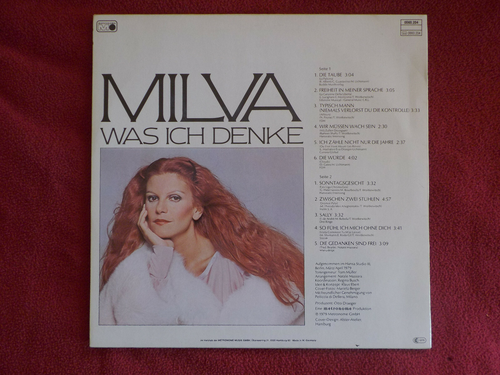 Milva – Was ich denke | Metronome Records, LP, 1979, Bild 2