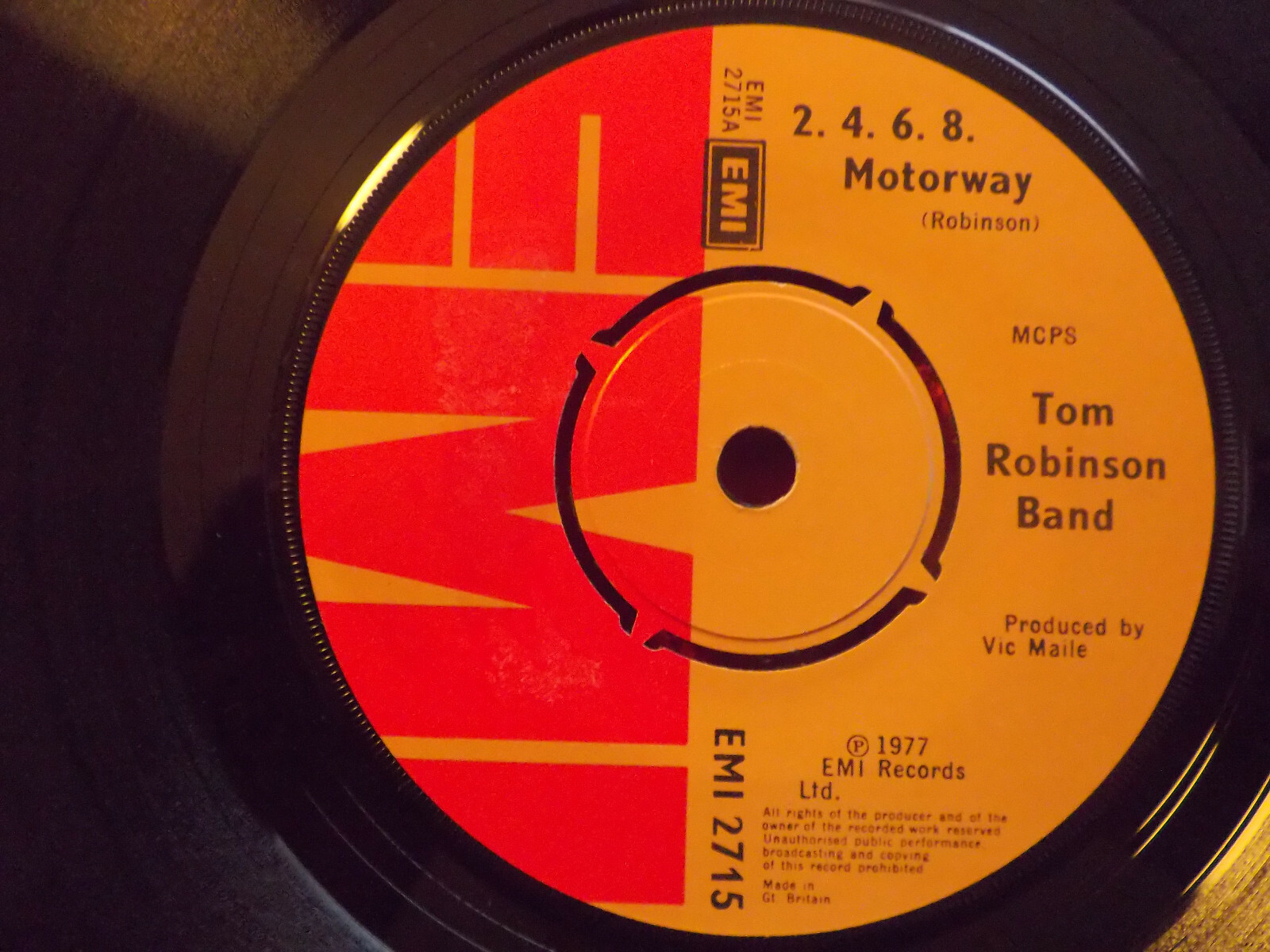 Tom Robinson Band – 2.4.6.8. Motorway / I Shall Be Released (EMI, 1977), Bild 2