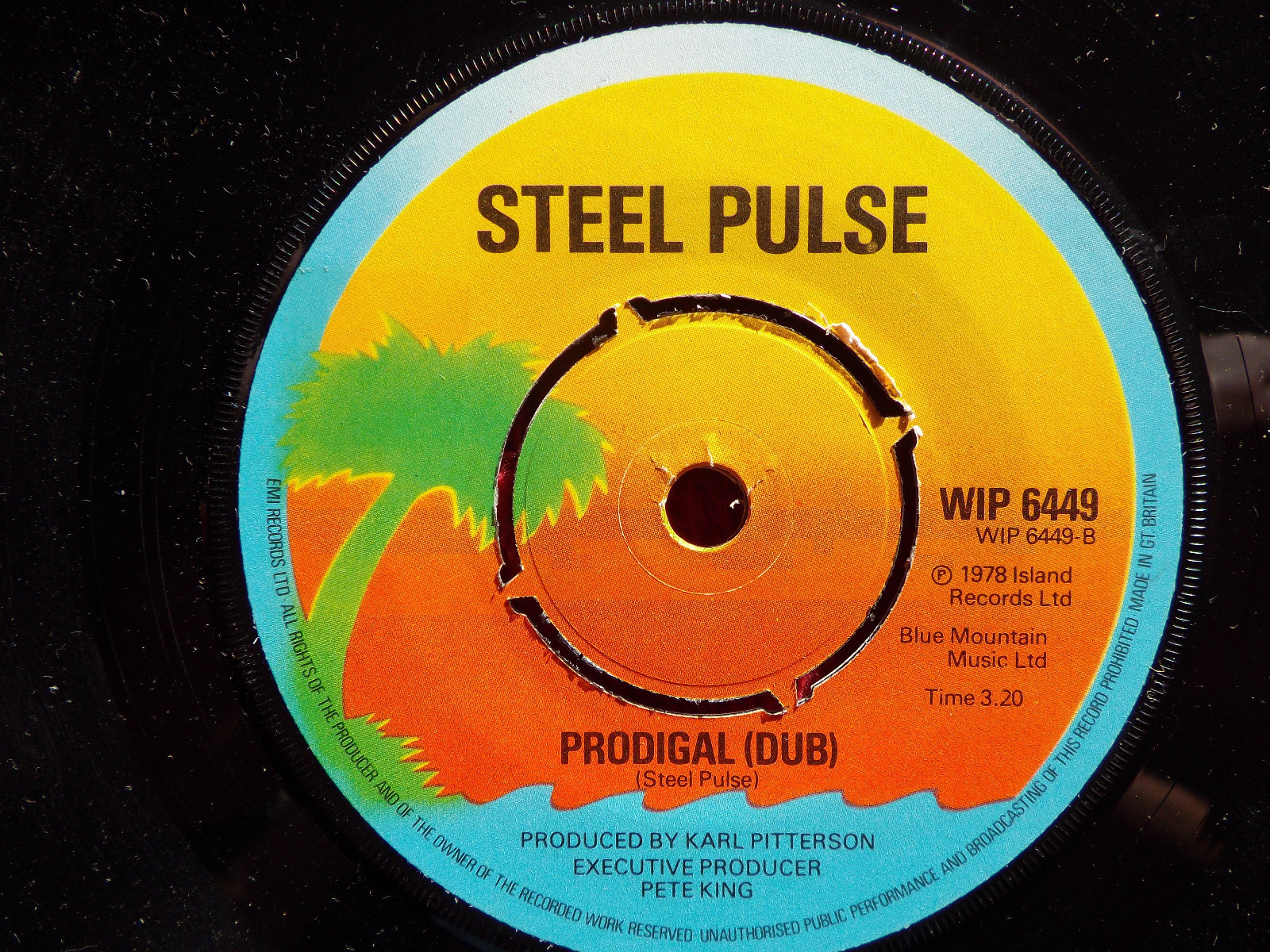 Steel Pulse – Prodigal / Prodigal (Dub), Island Records, WIP 6449, 7″-Single (1978), Bild 2
