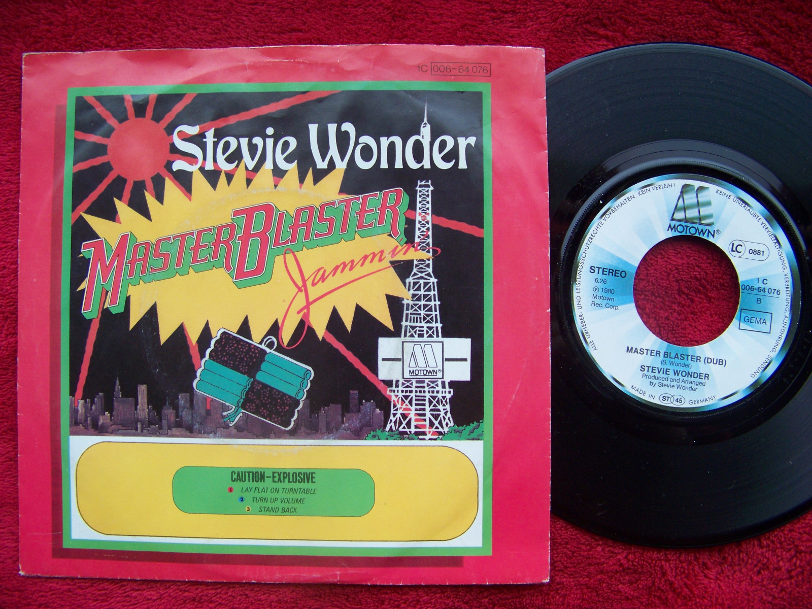 Stevie Wonder – Master Blaster (Jammin') / Master Blaster (Dub), Motown 7″ Single