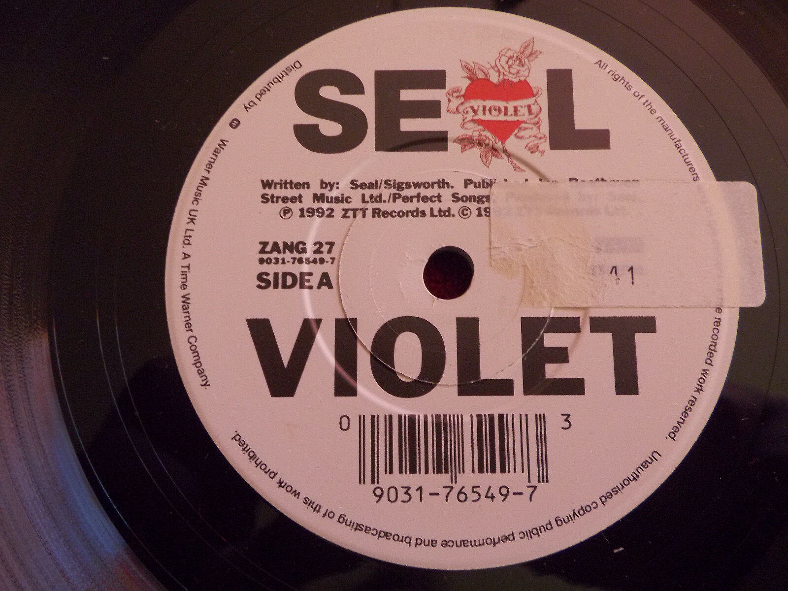 Seal – Violet / Wild (ZTT Records, ZANG 27 9031-76549-7, 1992)