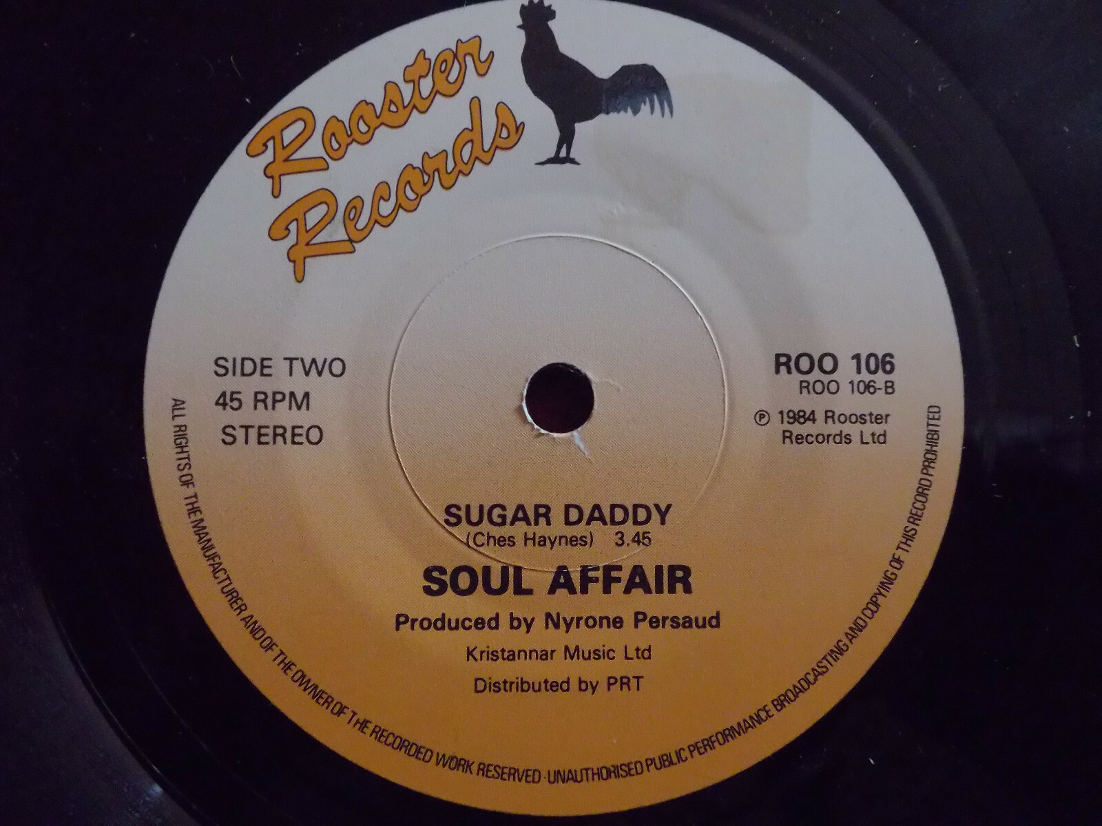 Soul Affair – ABC / Sugar daddy · Roaster Records · ROO 106 · 1984, Bild 2