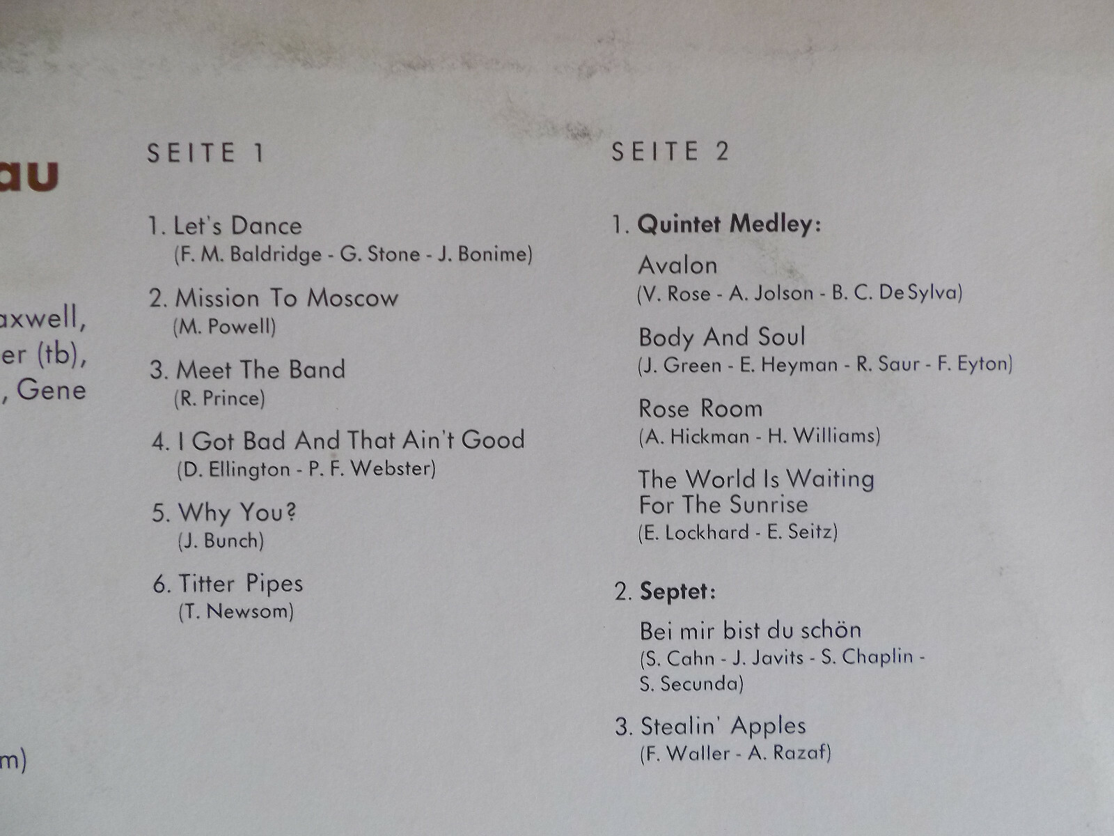 Benny Goodman – Benny Goodman in Moskau | deutsche RCA Victor Club-LP, Bild 4