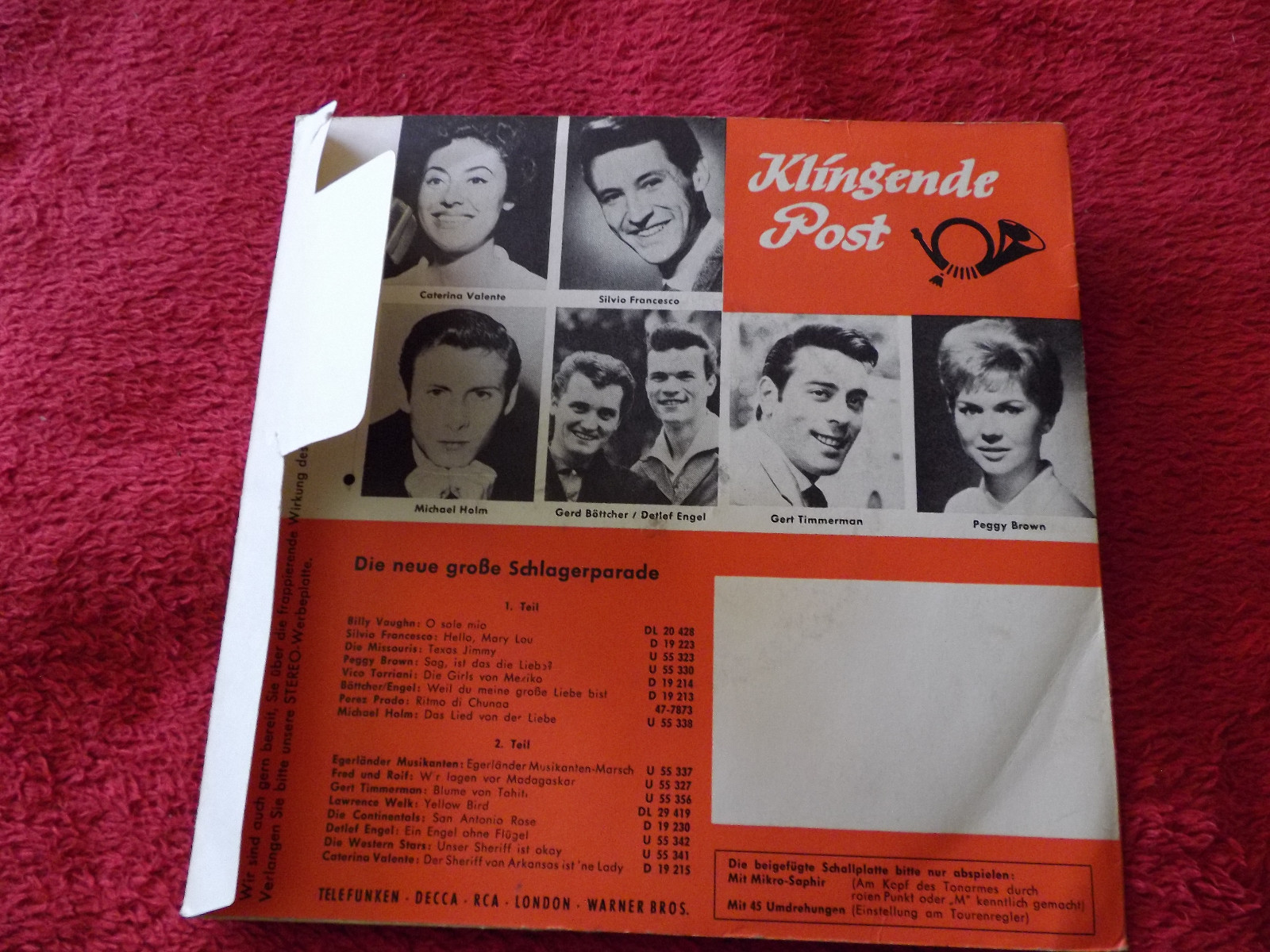 Klingende Post 17 – Schallplatte 45 U/min, Bild 2