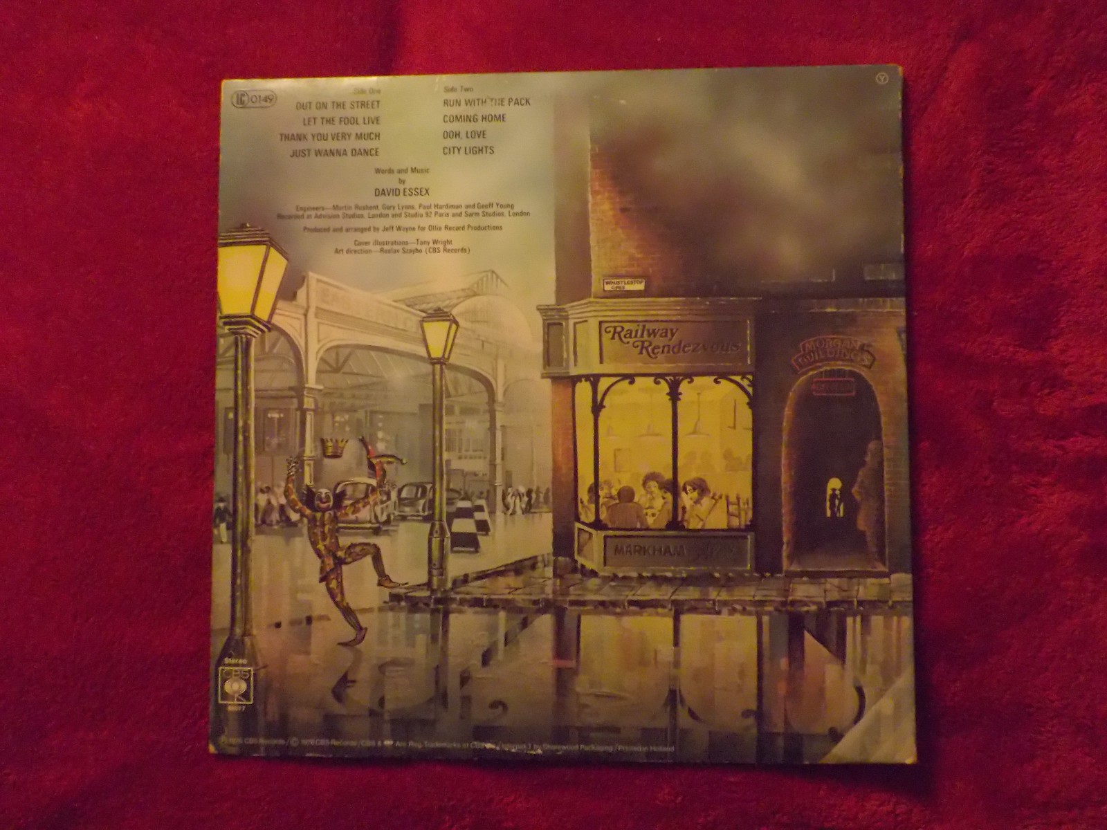 David Essex – Out on the street (CBS Records, CBS 86017, NL, 1976), Bild 3