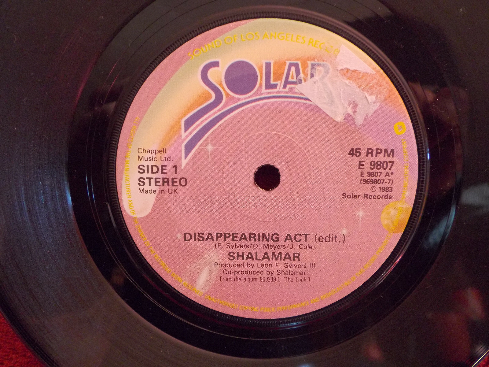 Shalamar – Disappearing Act / You Can Count on Me (7″-Single, Solar Records)