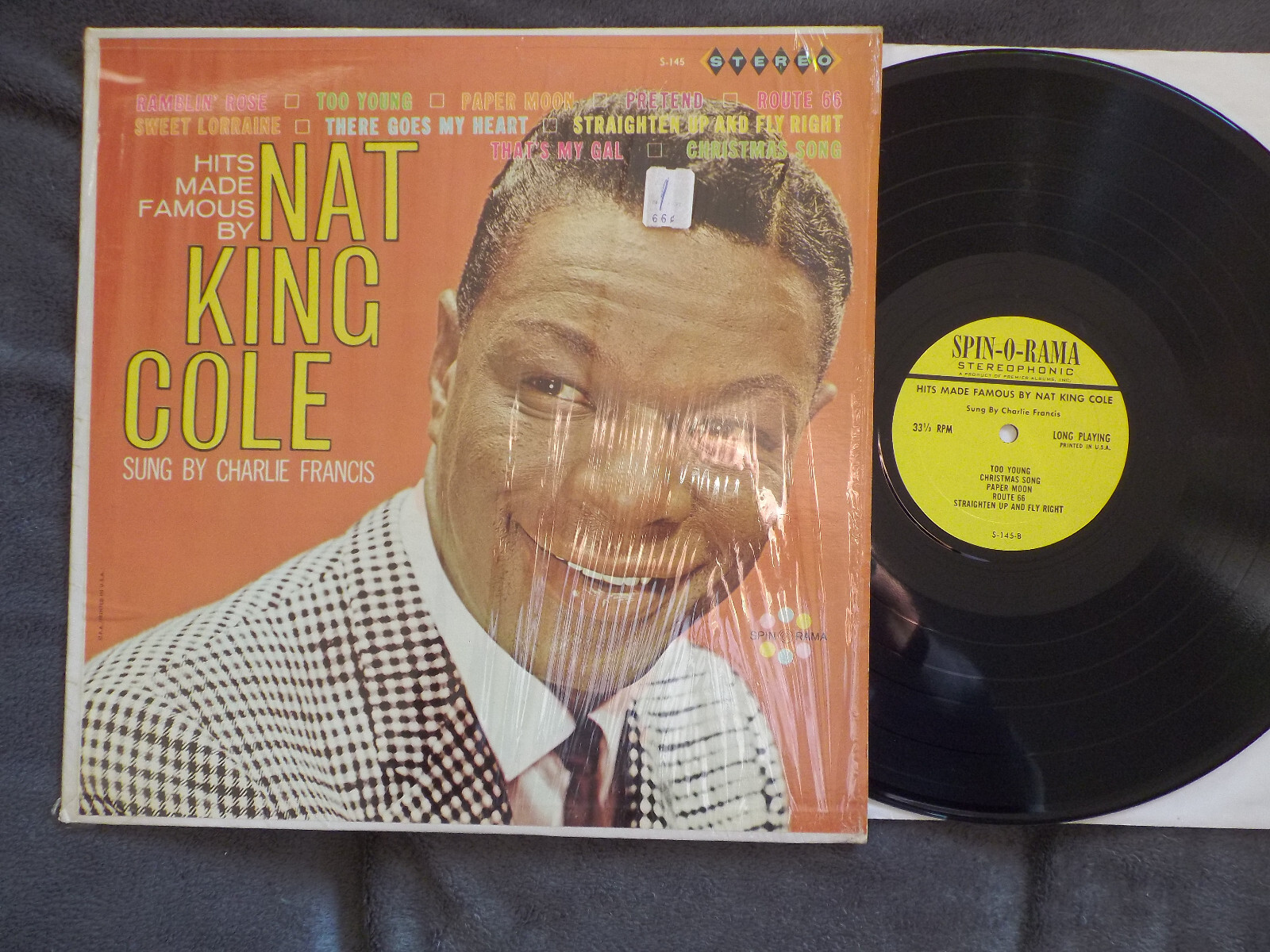 Charlie Francis – Hits made famous by Nat King Cole (LP, Spin-O-Rama)