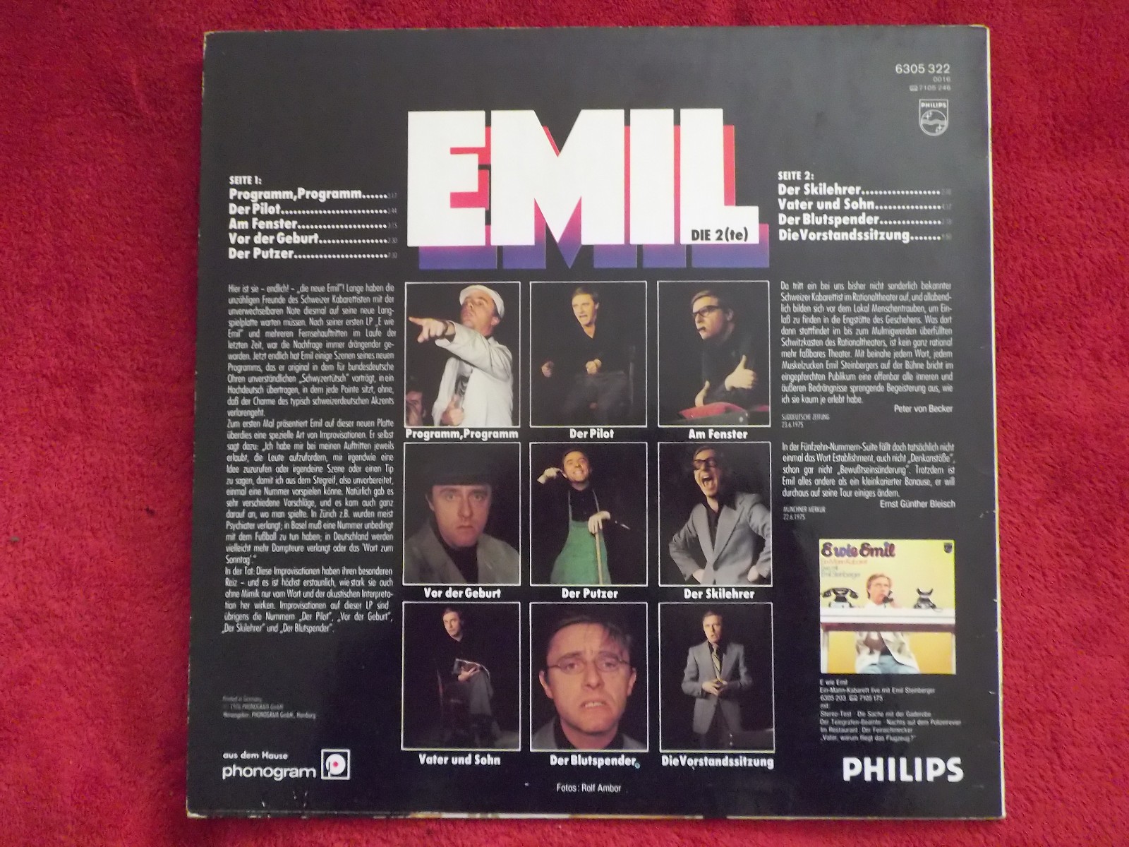 Emil – Die 2 (te) | Philips Records 6305 322 | LP, 1976, Bild 2