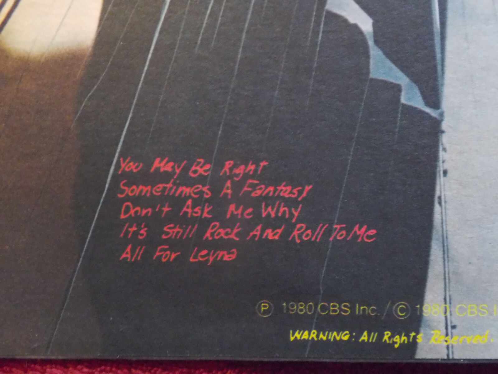 Billy Joel – Glass Houses (CBS, Niederlande, 1980), Bild 3