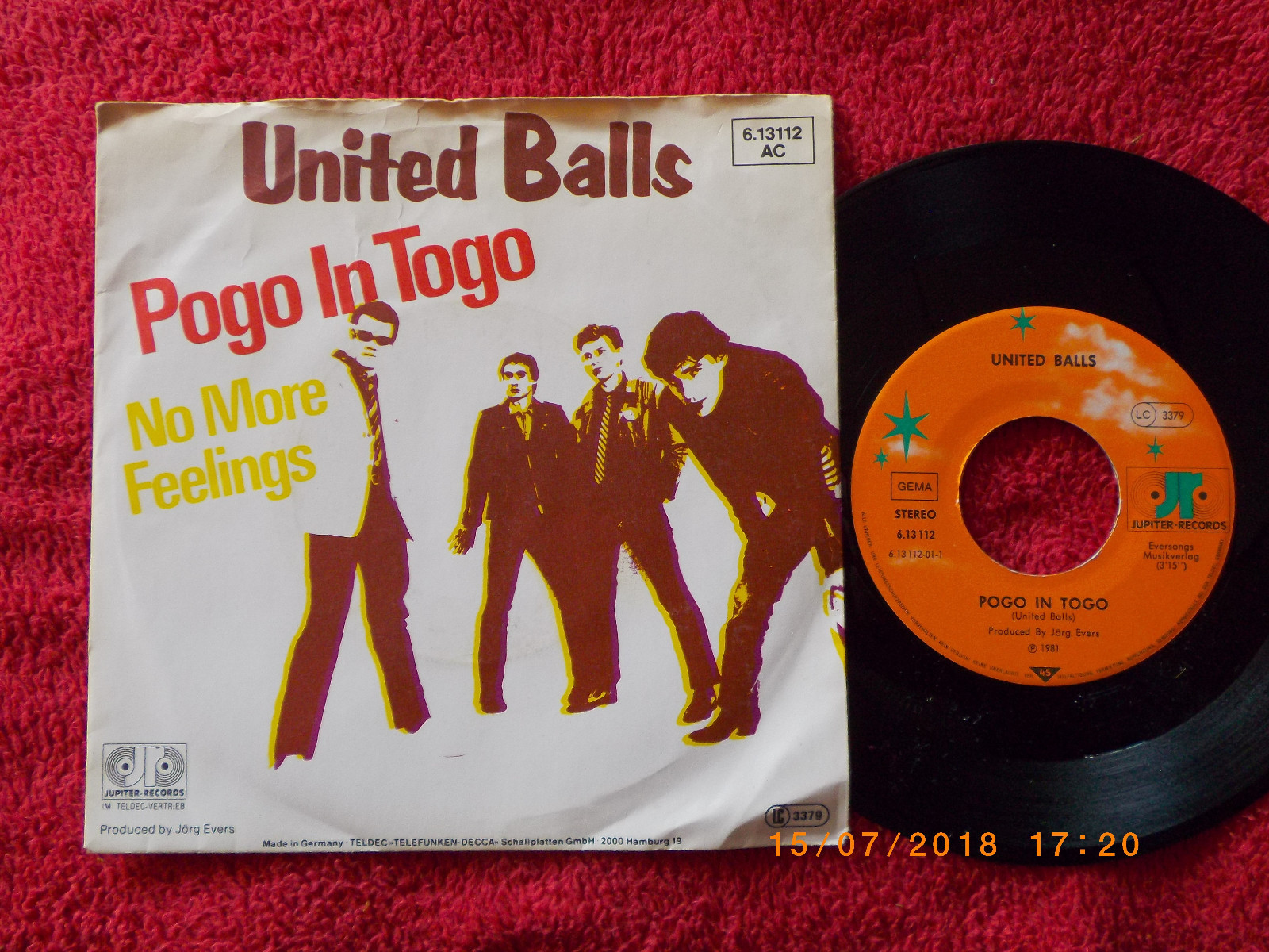 United Balls – Pogo in Togo / No more feelings (Jupiter Records, 1981)