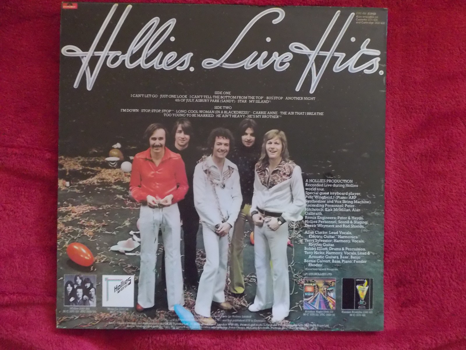 The Hollies – Live Hits | Polydor Records, 1976, Bild 2
