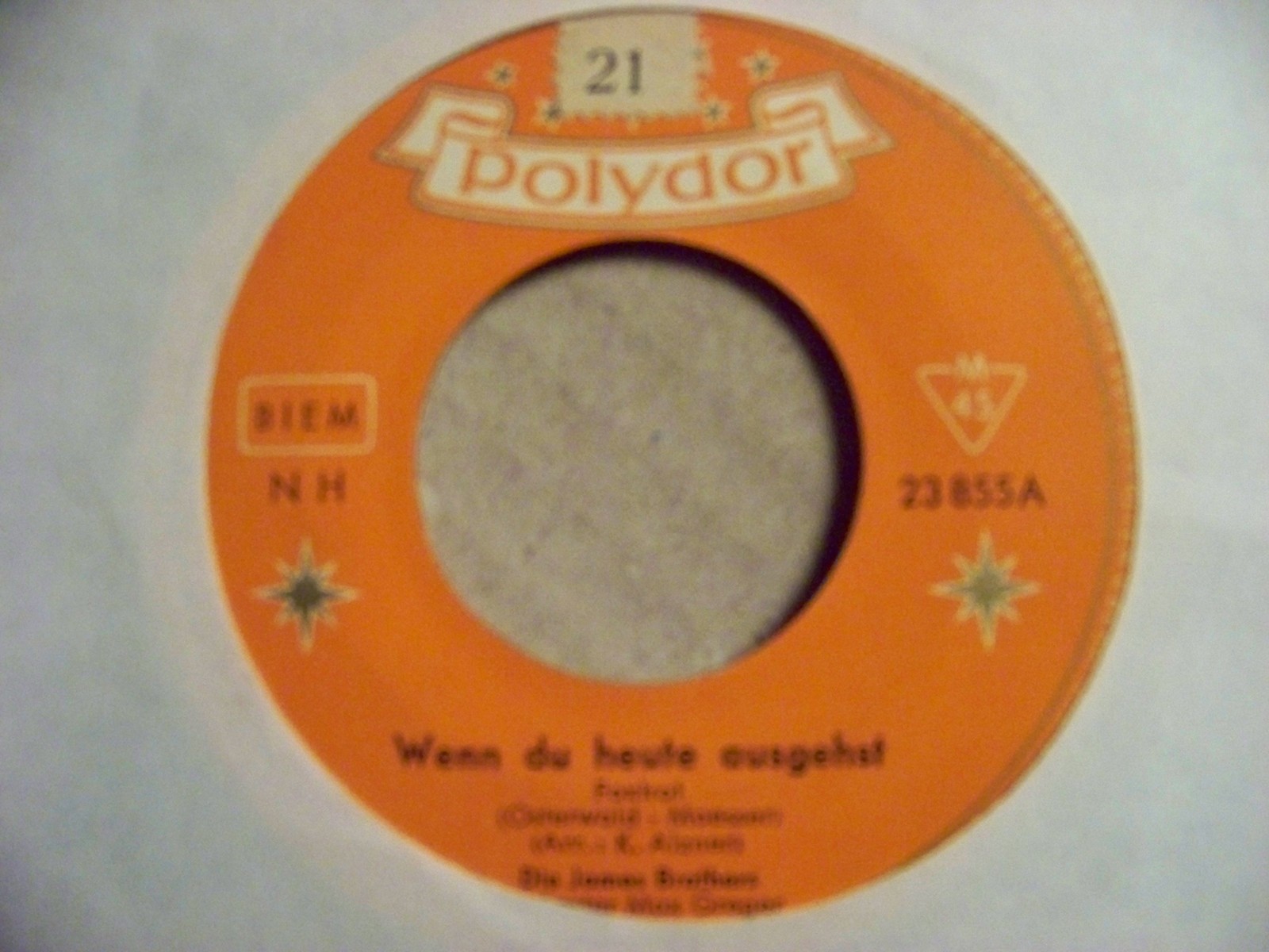 Die James Brothers – Wenn du heute ausgehst / Die jungen Jahre · Polydor 23 855