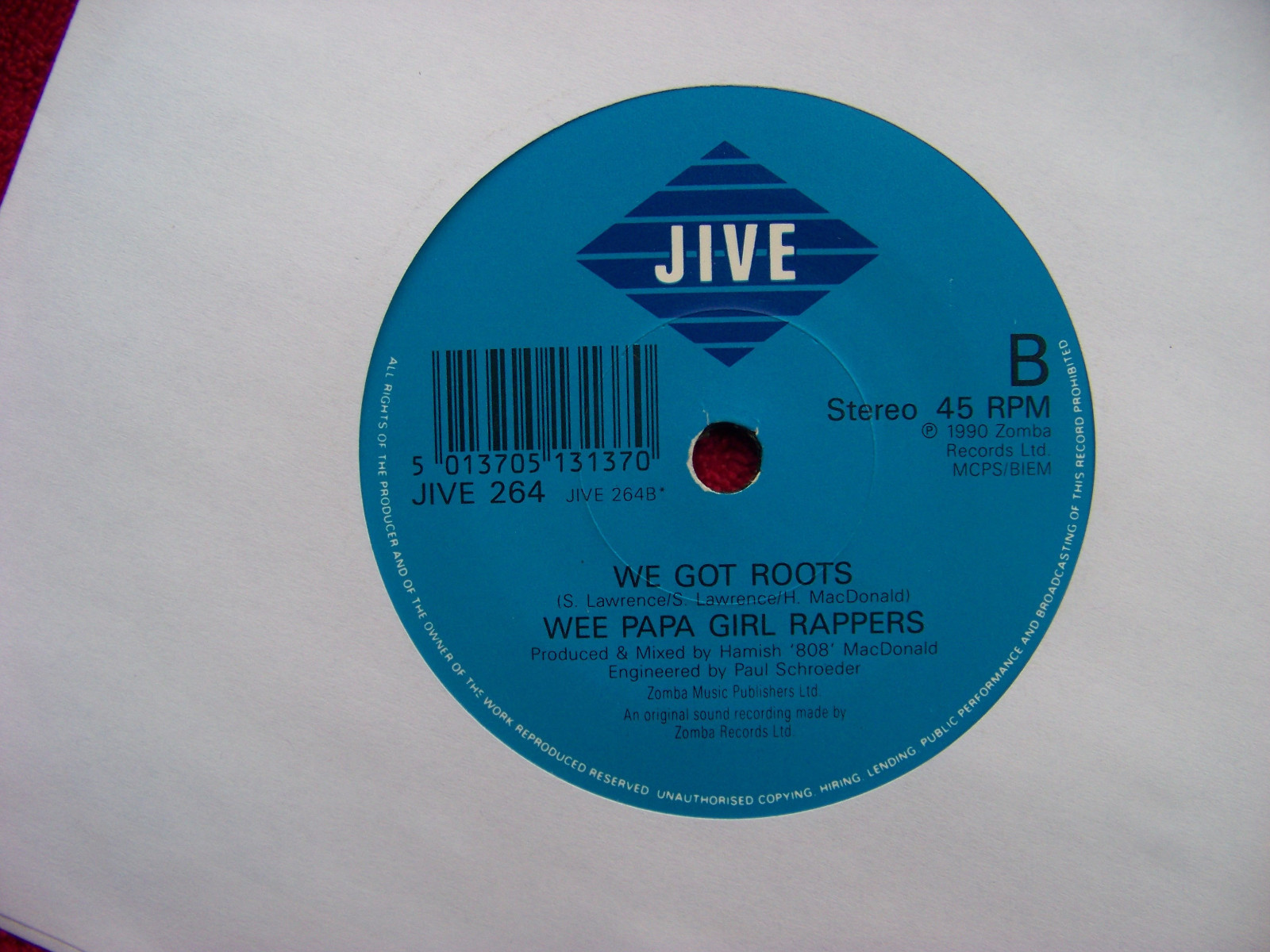 Wee Papa Girl Rappers – Best of My Love / We Got Roots (Jive Records, JIVE 264, 1990), Bild 2