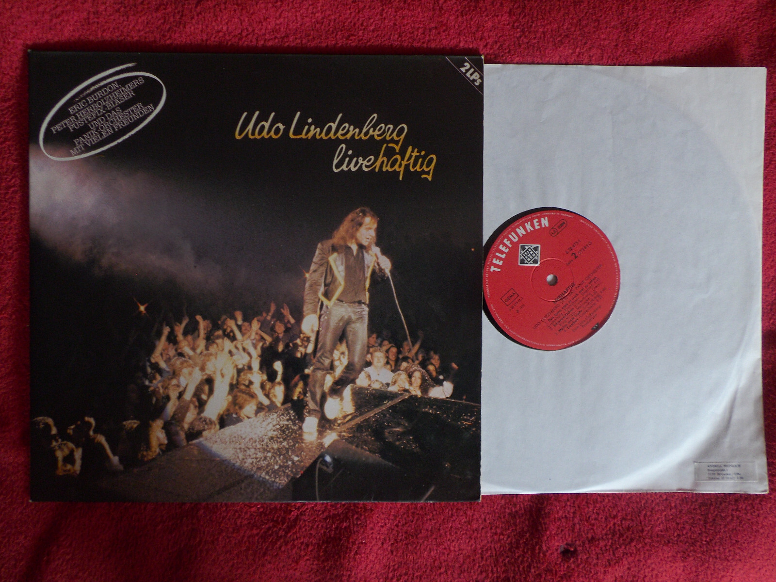 Udo Lindenberg – Livehaftig (Doppel-LP, Telefunken, 1979)