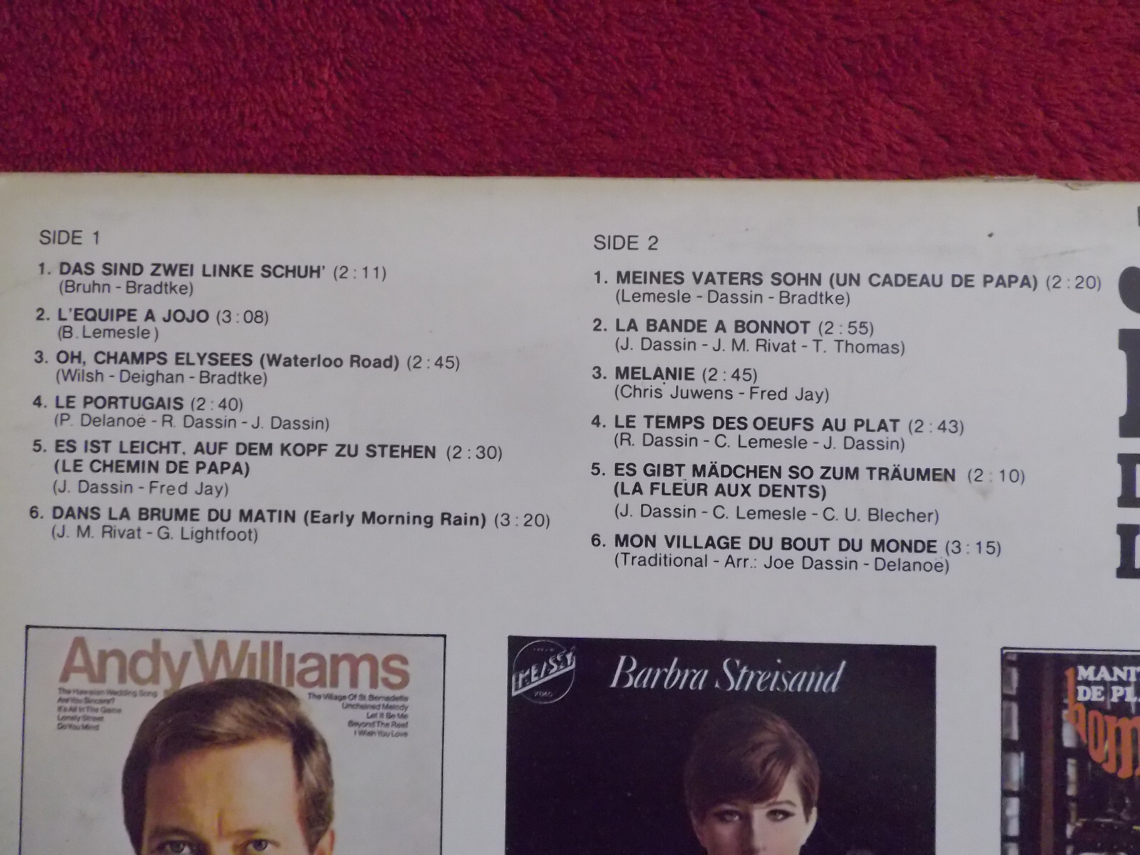 Joe Dassin – Das sind zwei linke Schuh (Embassy Records, EMB 31071), Bild 3