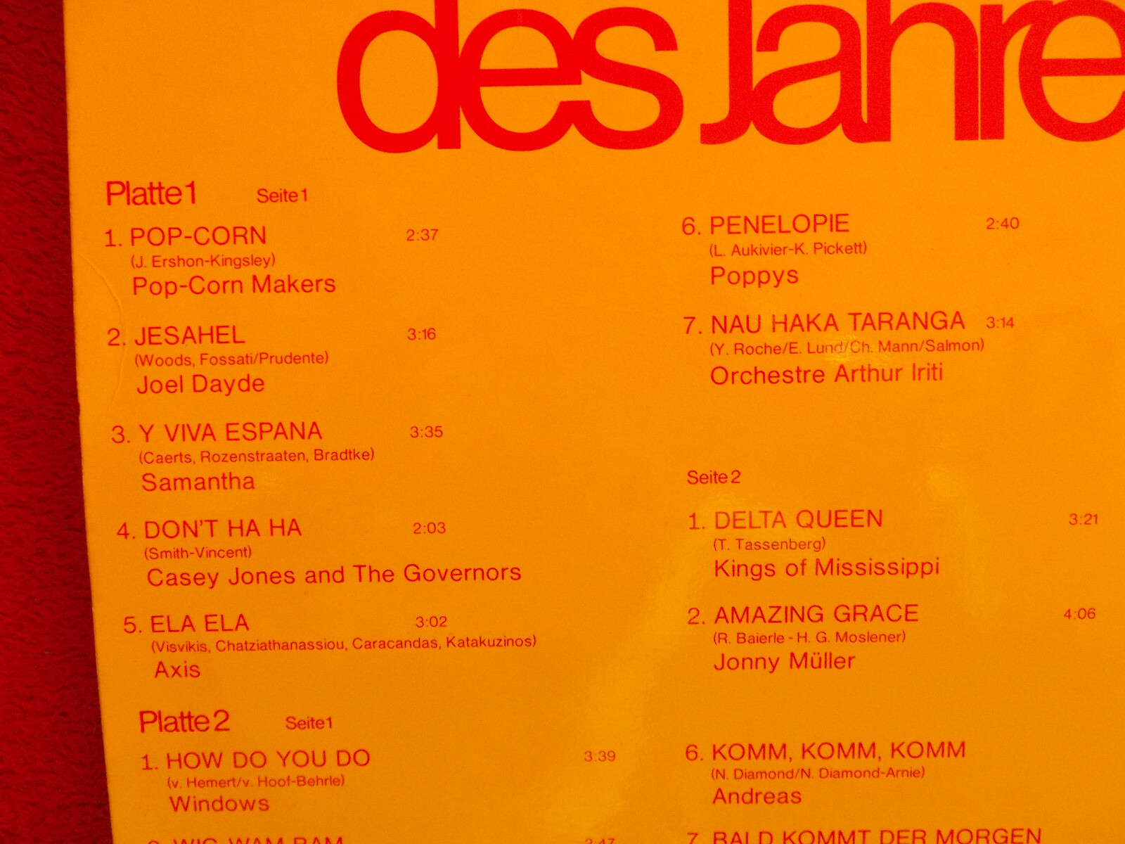 Various – 28 Hits des Jahres ´72 (Doppel-LP), Bild 5