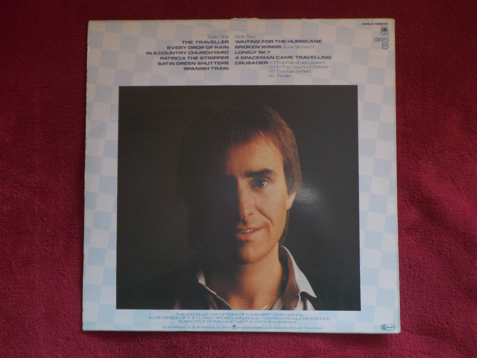 Chris de Burgh – Best moves (LP, A&M Records, AMLH 68532, 1981), Bild 2