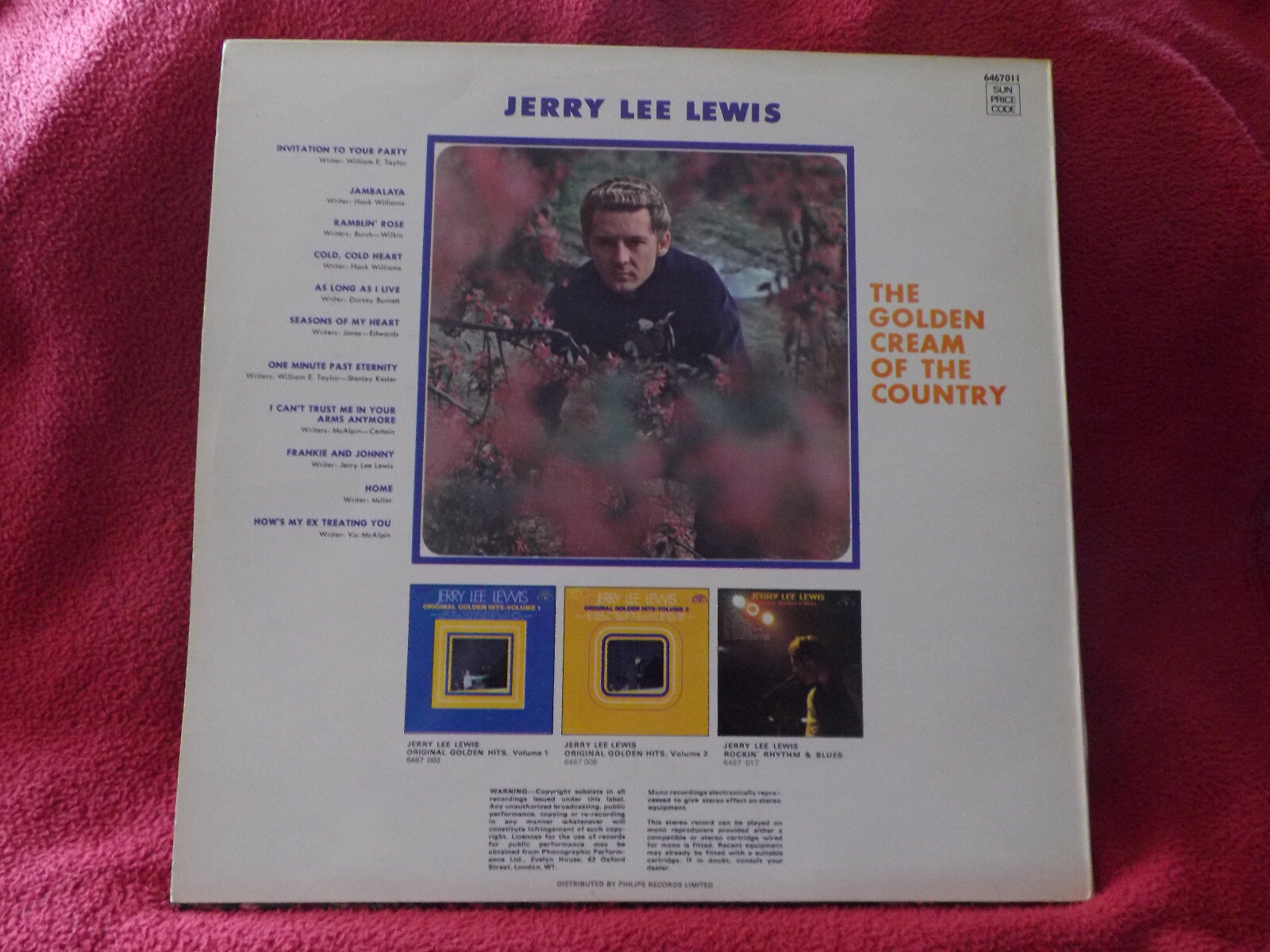 Jerry Lee Lewis – The Golden Cream of the Country (LP, 1969), Bild 2