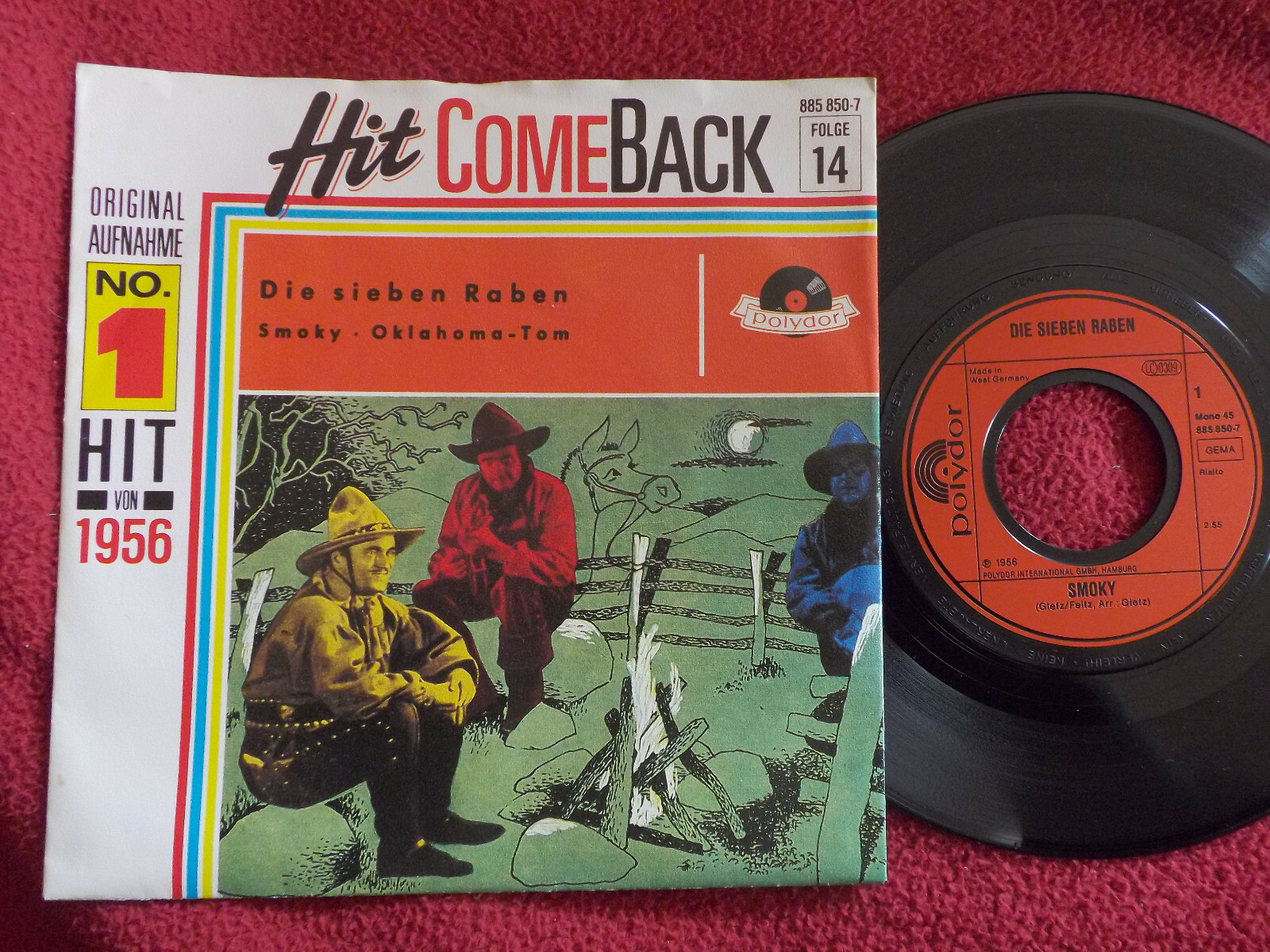 Die sieben Raben – Smoky / Oklahoma-Tom | Polydor 885 850-7