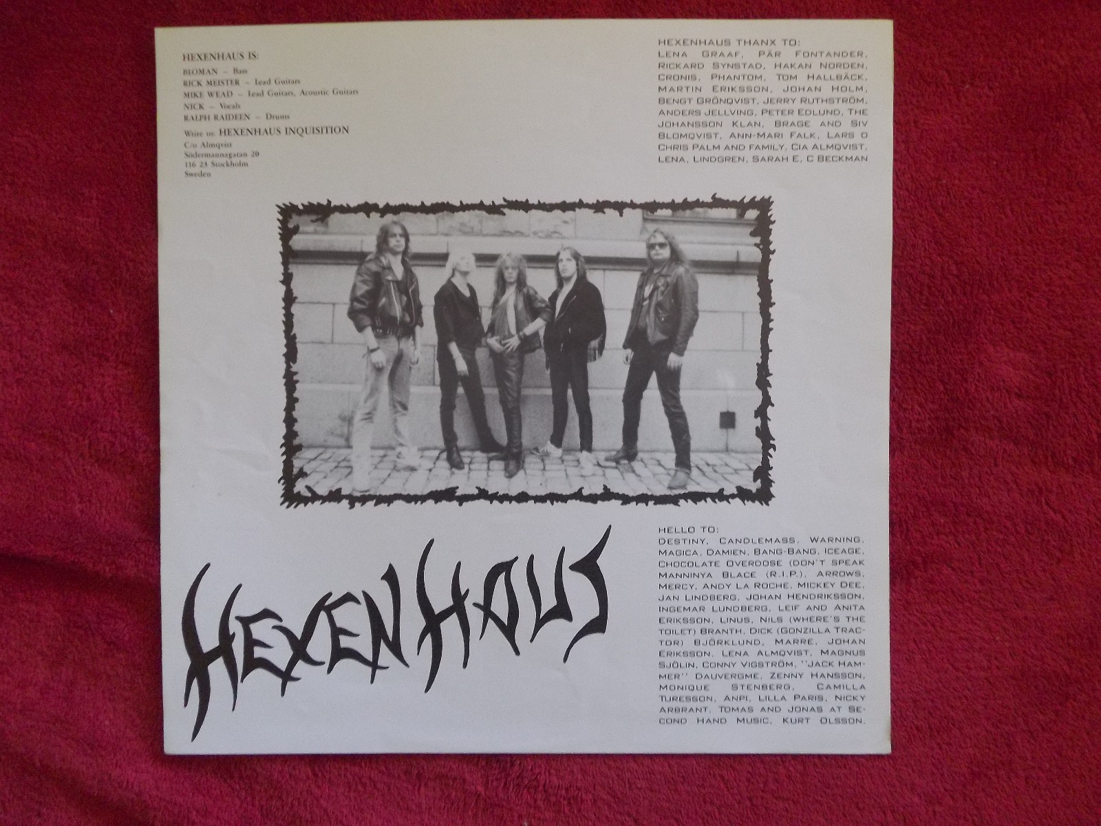 Hexenhaus – A Tribute to Insanity (LP, Active Records, 1988), Bild 6