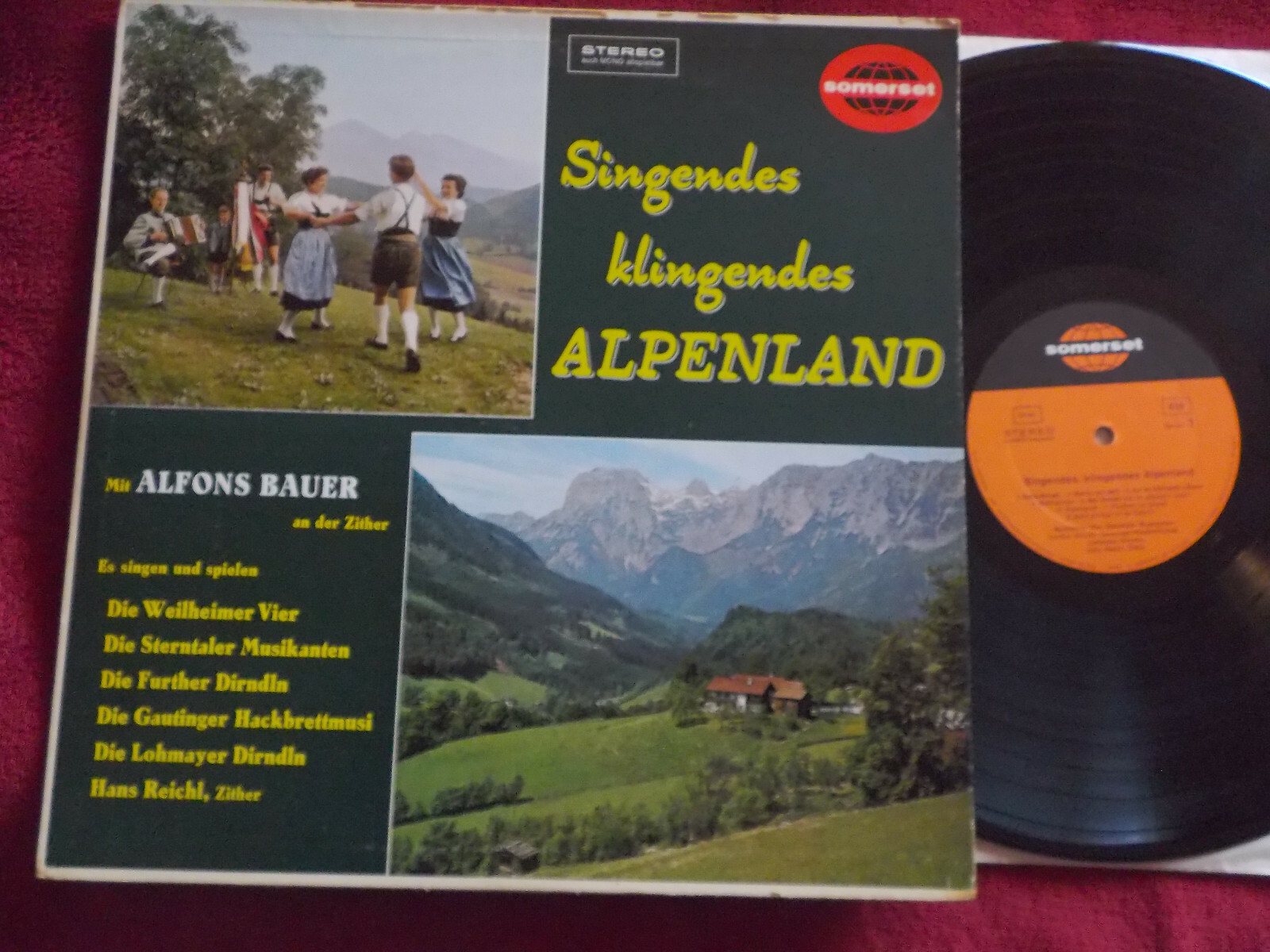 Alfons Bauer – Singendes klingendes Alpenland (Somerset Records 619, LP)