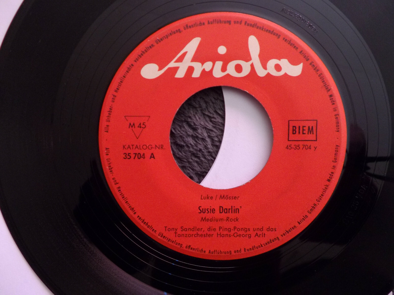 Tony Sandler – Am Tag als der Regen kam / Susie darlin´ (Ariola, Single), Bild 2