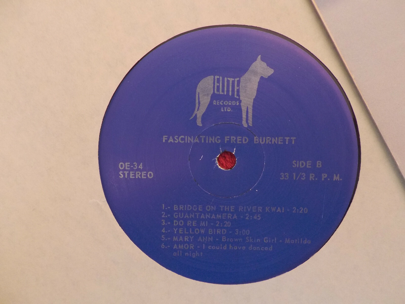 Fred Burnett – Fascinating (LP, Elite Records, OE - 34), Bild 2