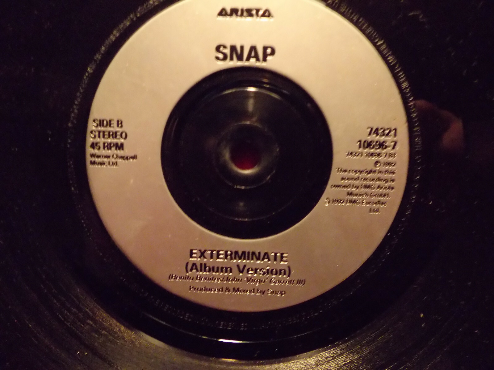 Snap – Exterminate (2 Versionen), UK 7″-Single, Bild 2