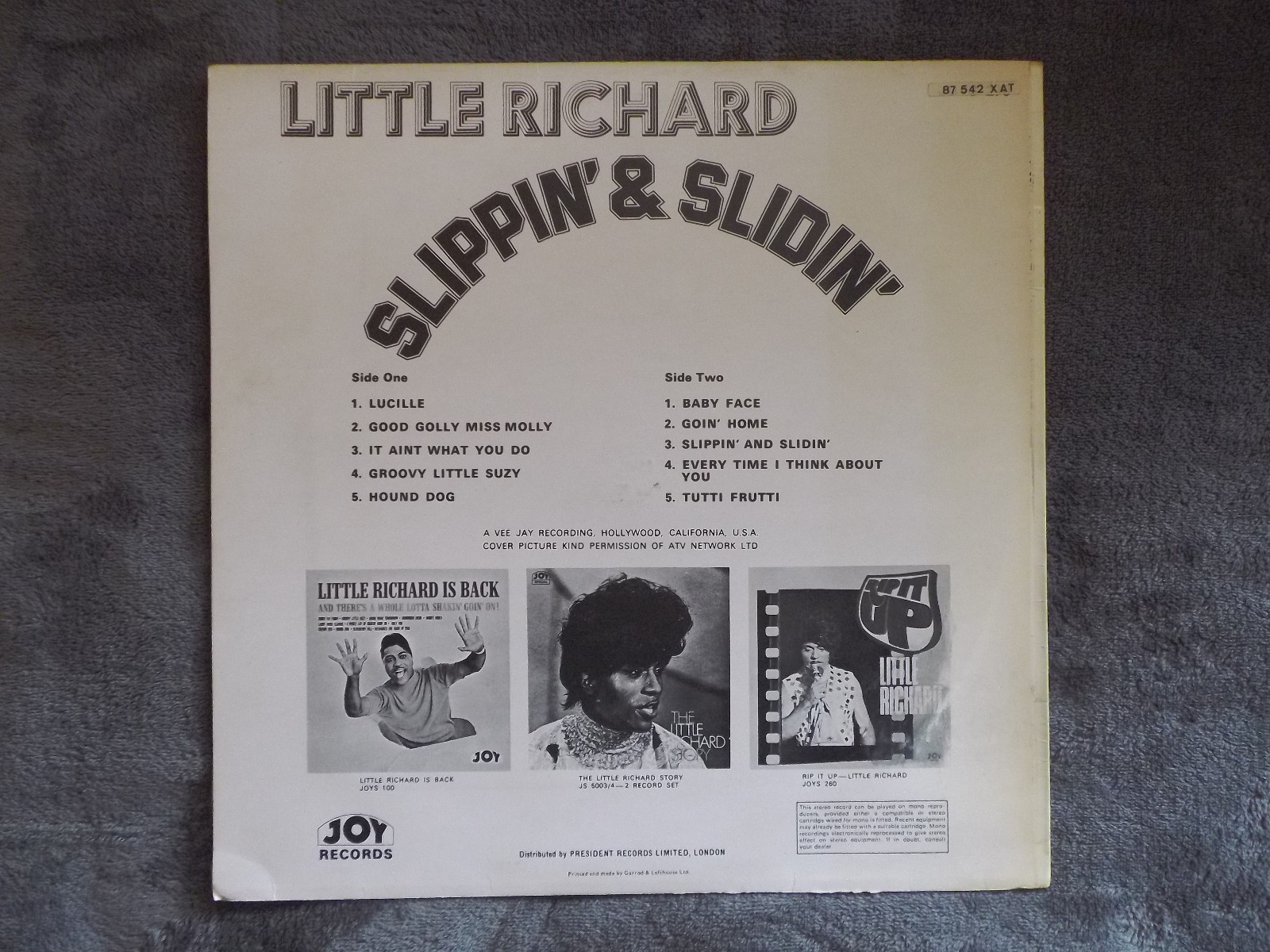 Little Richard – Slippin´ & Slidin´ | Joy Records JOYS 270, UK 1974, Bild 2