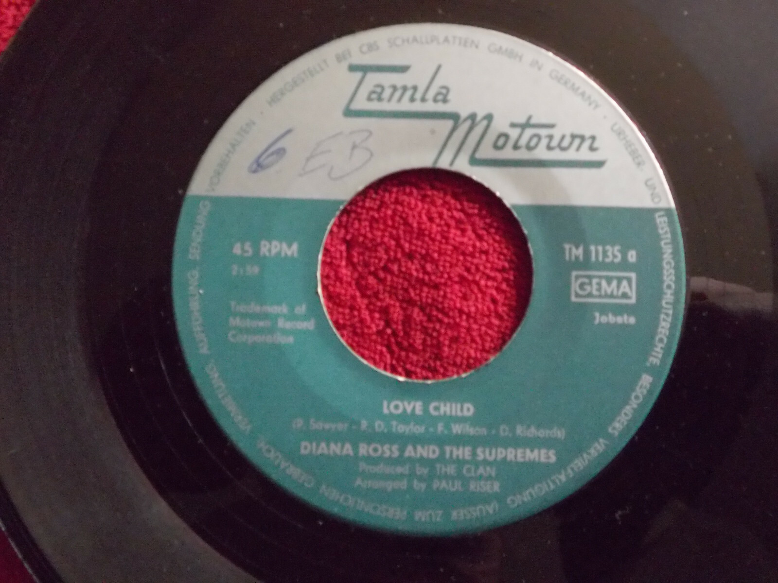 Diana Ross & the Supremes – Love Child / Will This Be the Day (Tamla Motown, TM 1135)