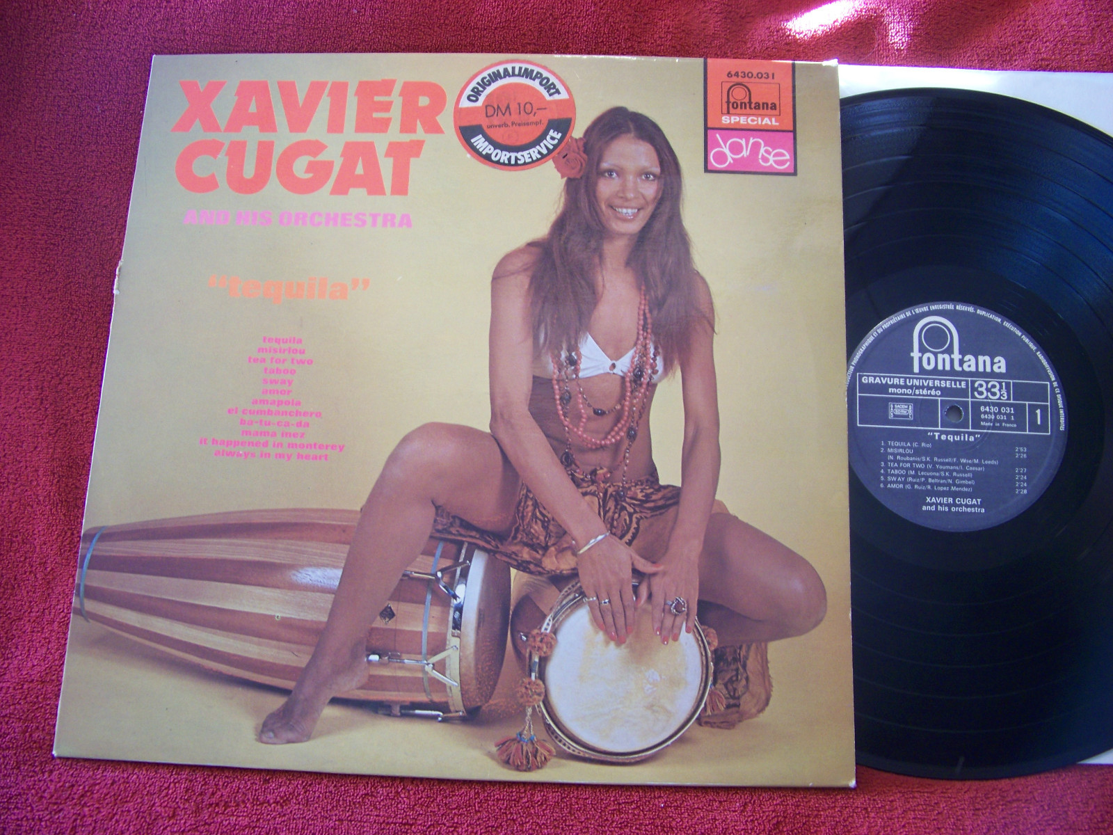 Xavier Cugat and his Orchestra – Tequila (Fontana Special, LP)