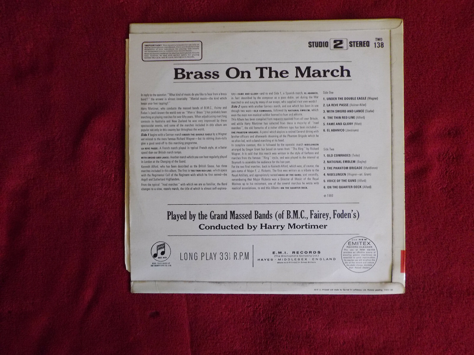 Harry Mortimer & his All Star Brass – Brass on the March | Columbia LP, 1966, Bild 2