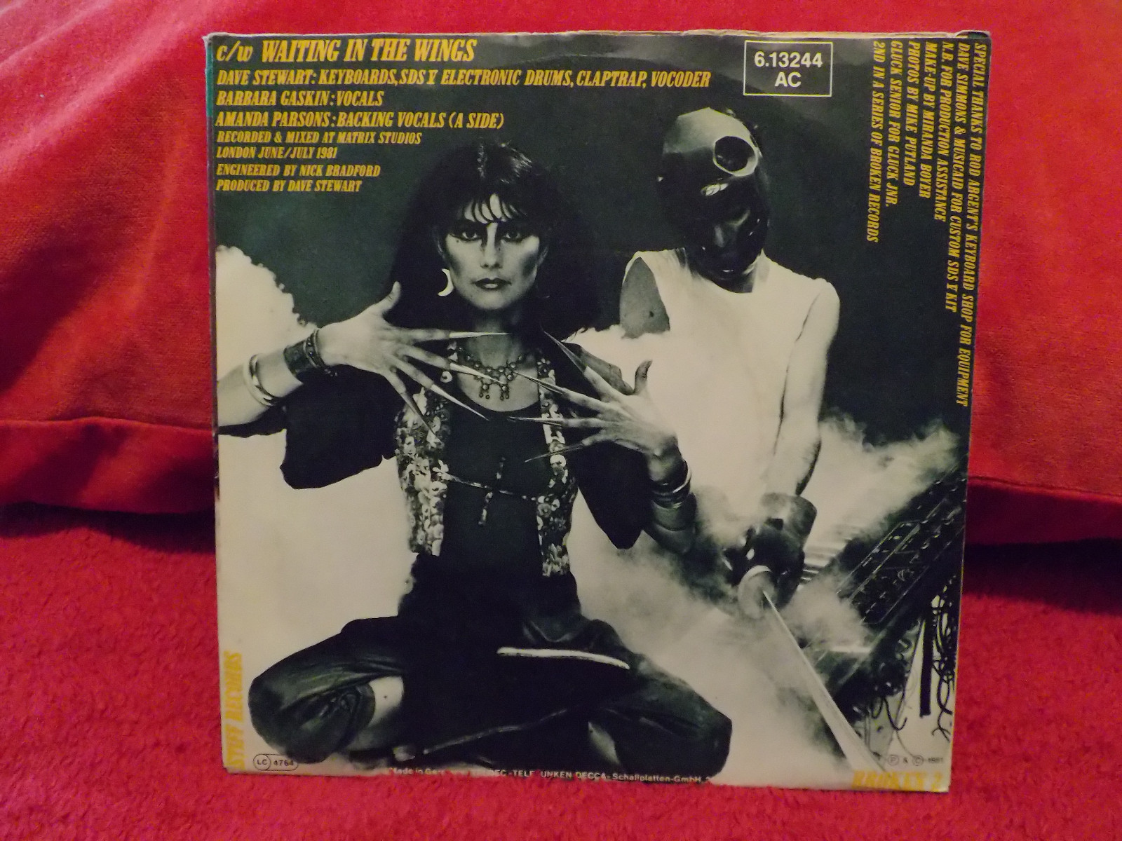 Dave Stewart – It´s my party / Waiting in the wings (7″-Single, 1981), Bild 2