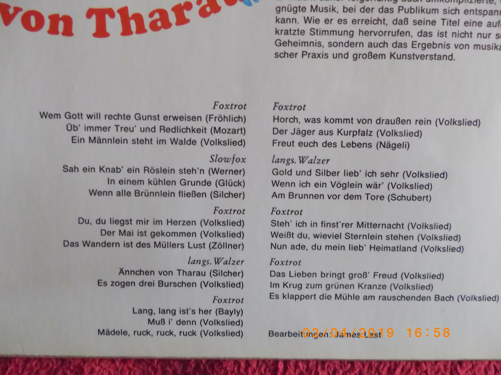 James Last – Swing mit Ännchen von Tharau (Polydor Club-LP, 1966), Bild 3