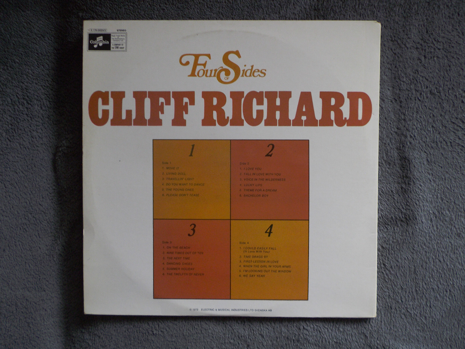 Cliff Richard – Four sides | Schwedische Doppel-LP, Columbia, 1972, Bild 4