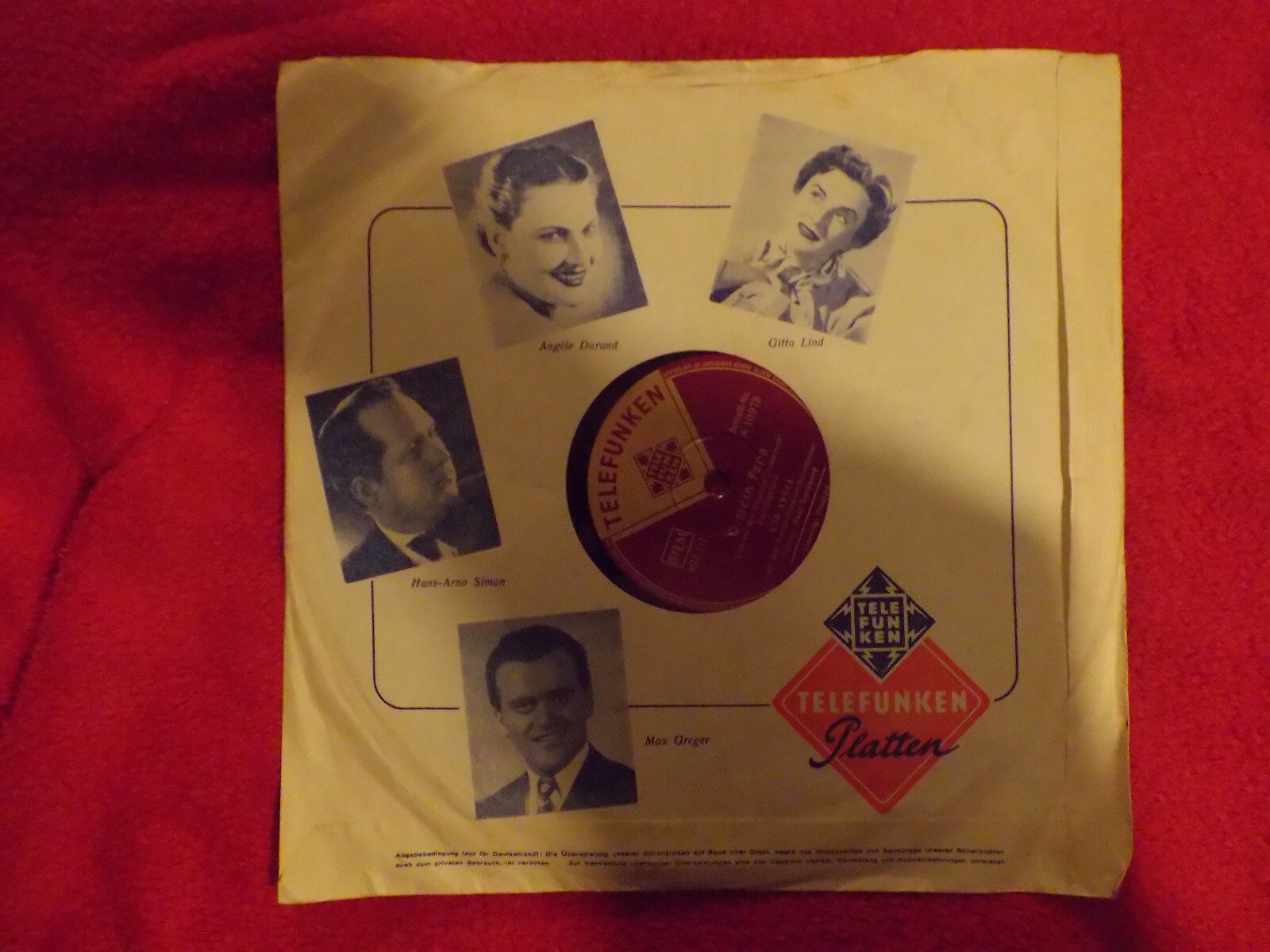 Lys Assia – Ponylied / O mein Papa (Schellackplatte, Telefunken), Bild 4