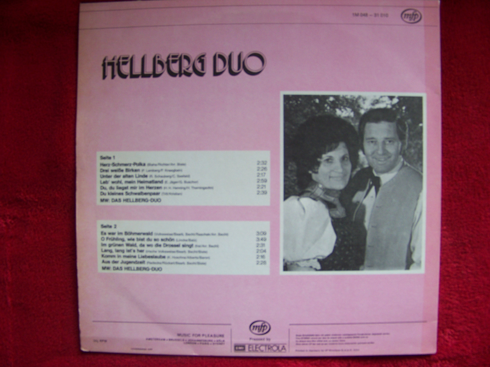 Hellberg Duo – same (LP), Bild 2